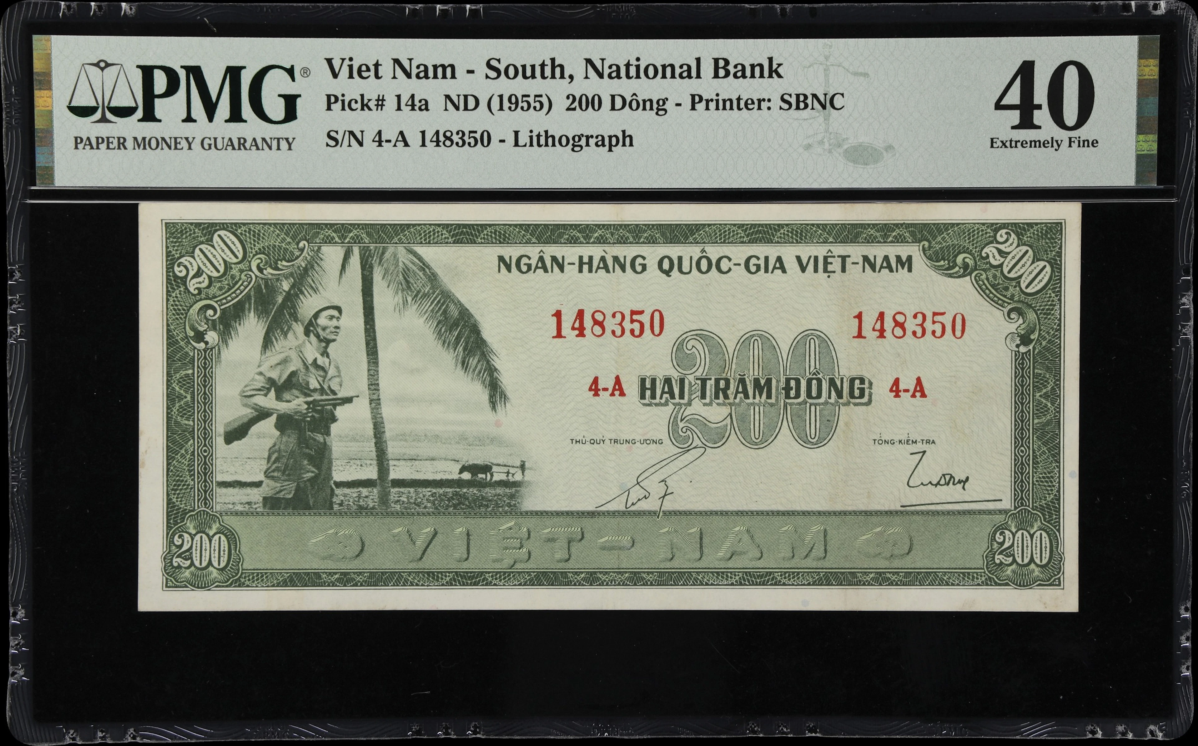 VIETNAM, SOUTH. National Bank of Vietnam. 200 Dong, ND (1955). P-14a.