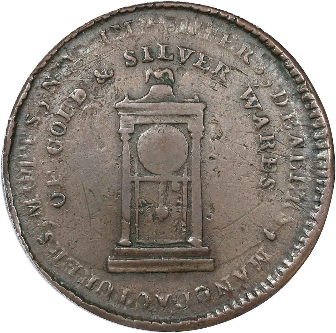 "1789" Mott Token. Breen-1022, var. Thick Planchet. Engrailed Edge.