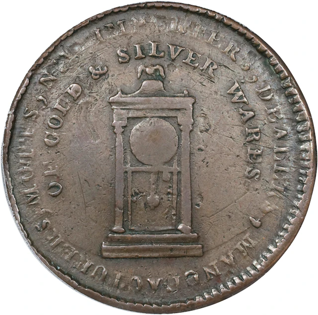 "1789" Mott Token. Breen-1022, var. Thick Planchet. Engrailed Edge.
