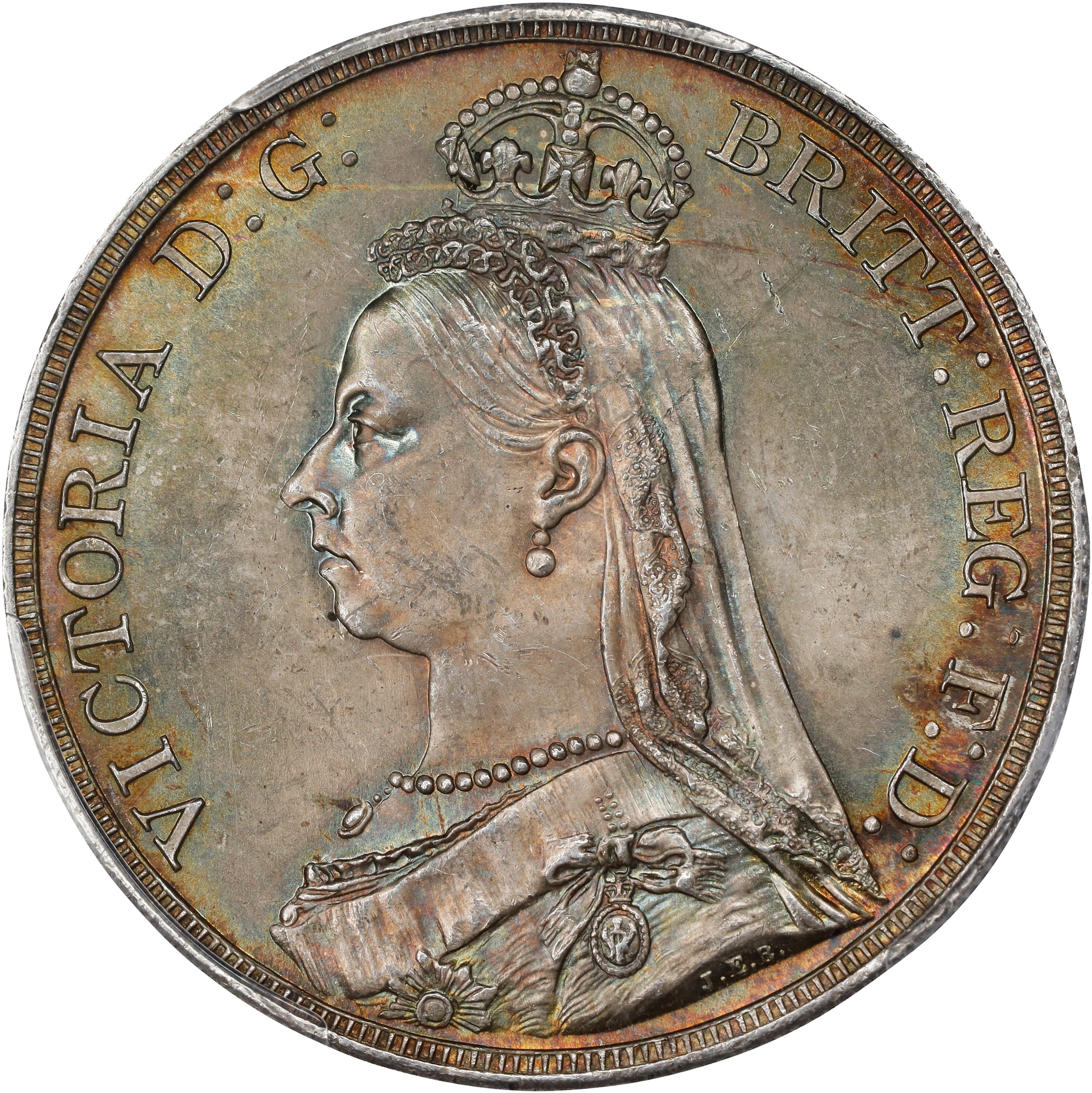 GREAT BRITAIN. Crown, 1887. London Mint. Victoria. PCGS MS-63.