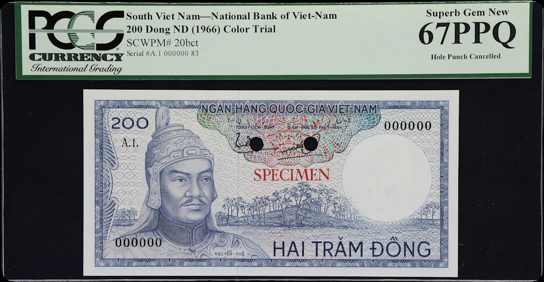 VIETNAM, SOUTH. National Bank of Vietnam. 200 Dong, ND (1966). P-20bcts.