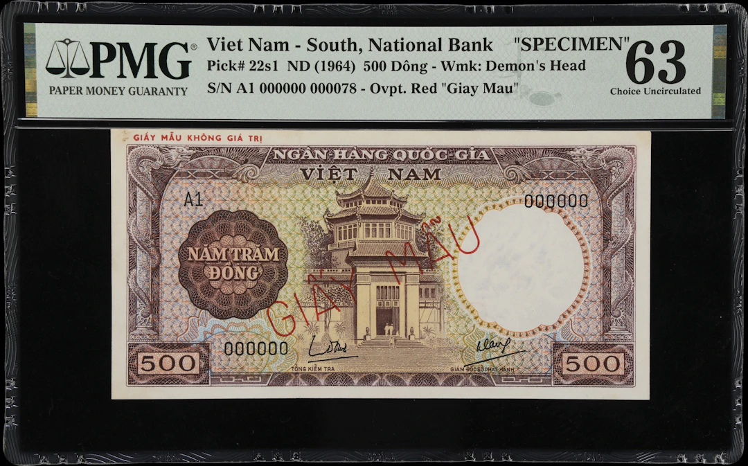 VIETNAM, SOUTH. National Bank of Vietnam. 500 Dong, ND (1964). P-22s1.