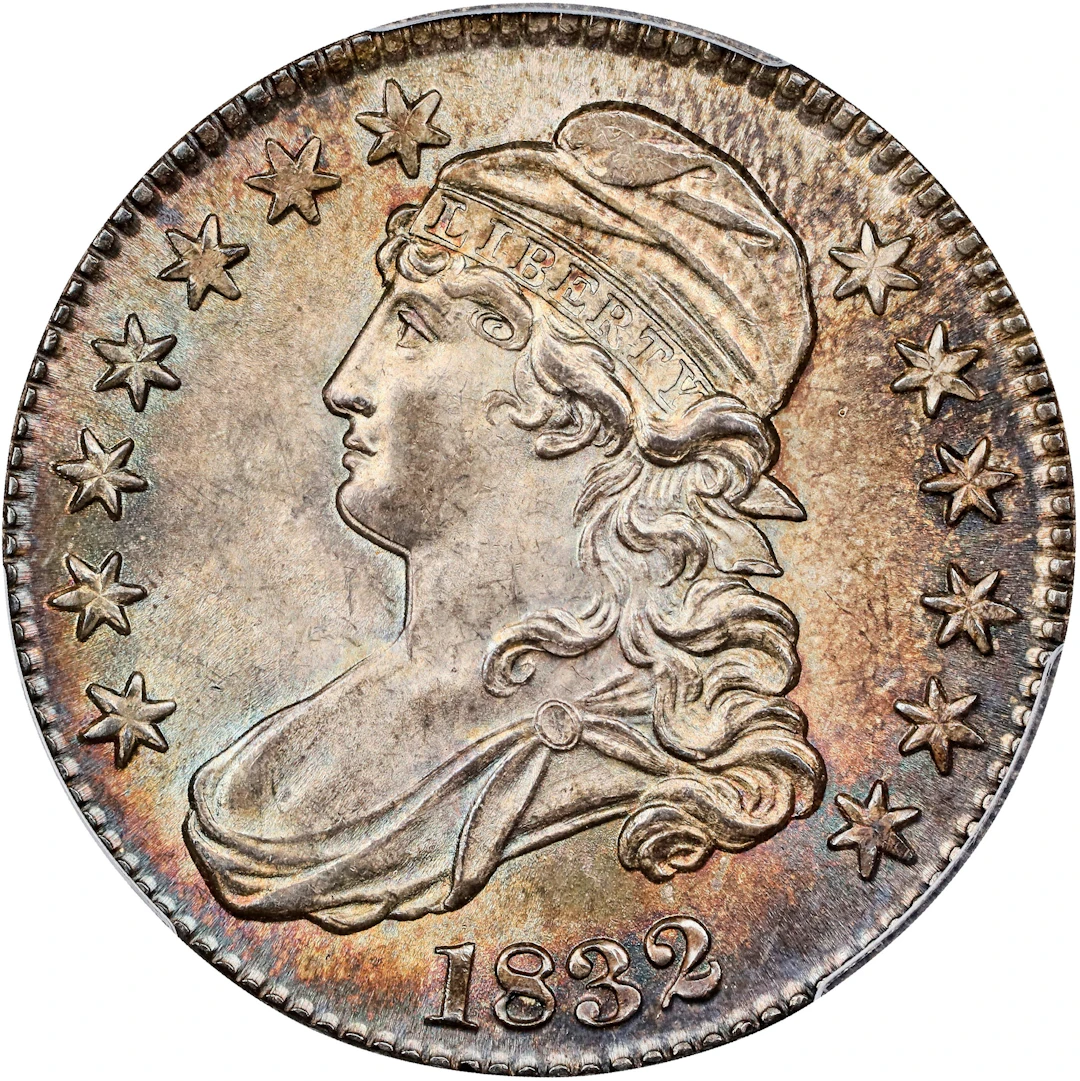 1832 Capped Bust Half Dollar. O-122. Rarity-1. Small Letters. MS-66 (PCGS).