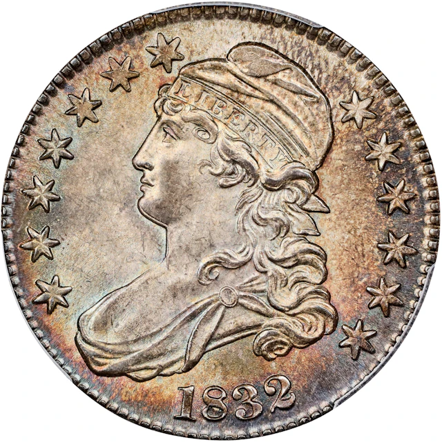 1832 Capped Bust Half Dollar. O-122. Rarity-1. Small Letters. MS-66 (PCGS).
