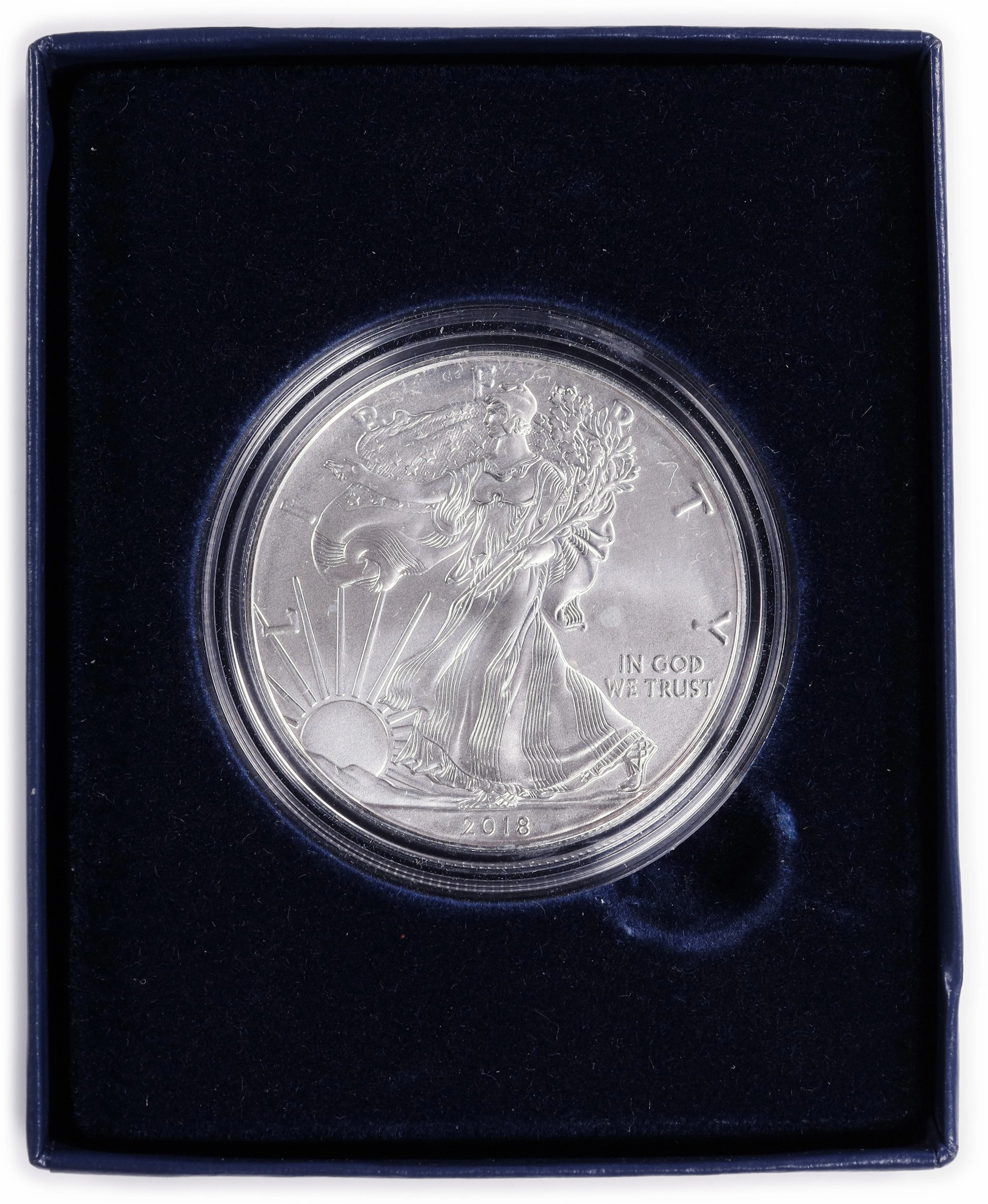 (1 oz, 31.104 g ASW). 2018-W American Silver Eagle. Uncirculated.