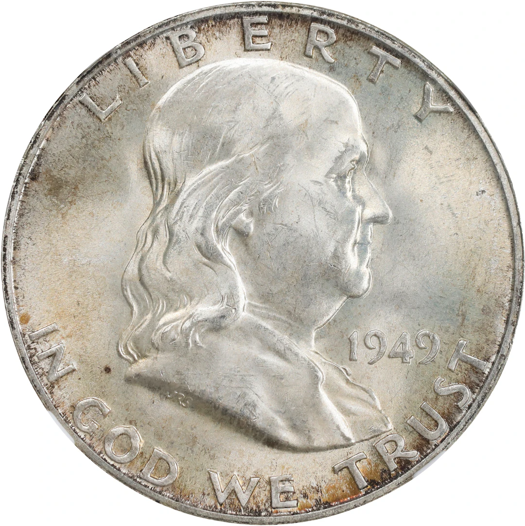 1949-D Franklin Half Dollar. MS-65 FBL (NGC).