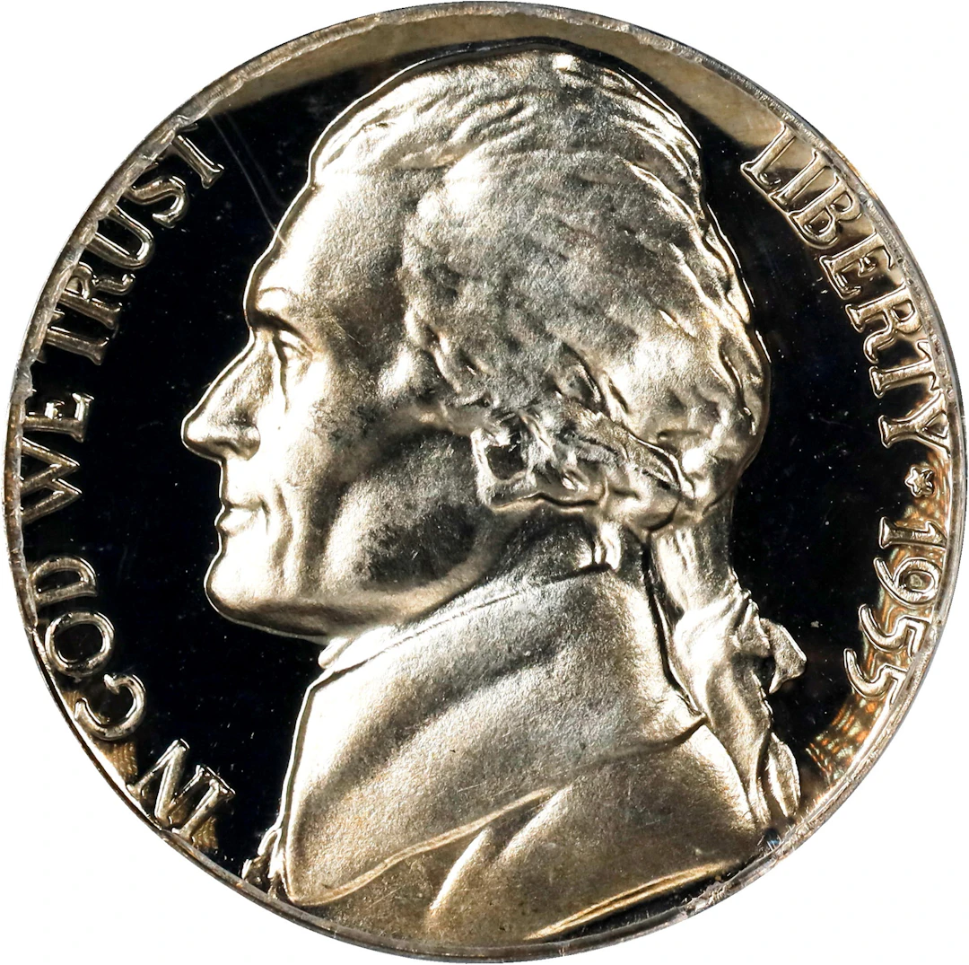 1955 Jefferson Nickel. Proof-67 Cameo (PCGS). OGH Generation 3.1.