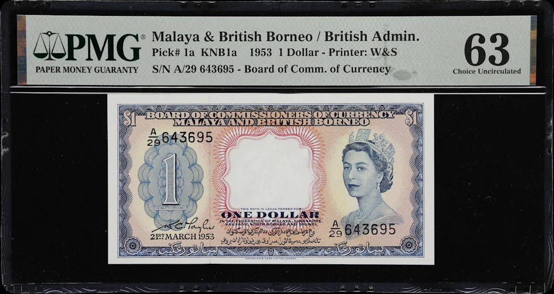 MALAYA AND BRITISH BORNEO. Board of Commissioners of Currency. 1 Dollar