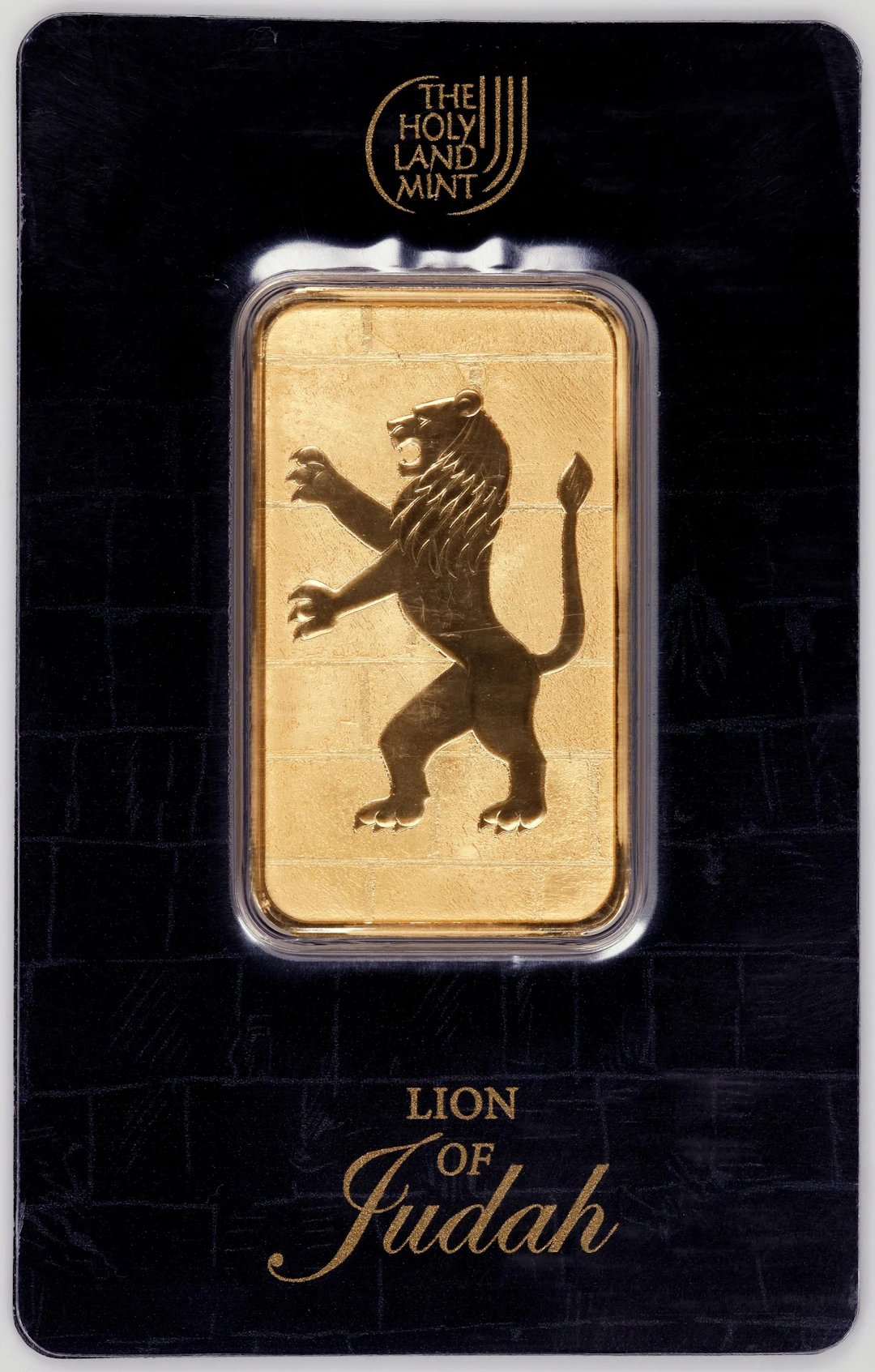 (1 oz, 31.104 g AGW). The Holy Land Mint 1 oz Gold Bar.