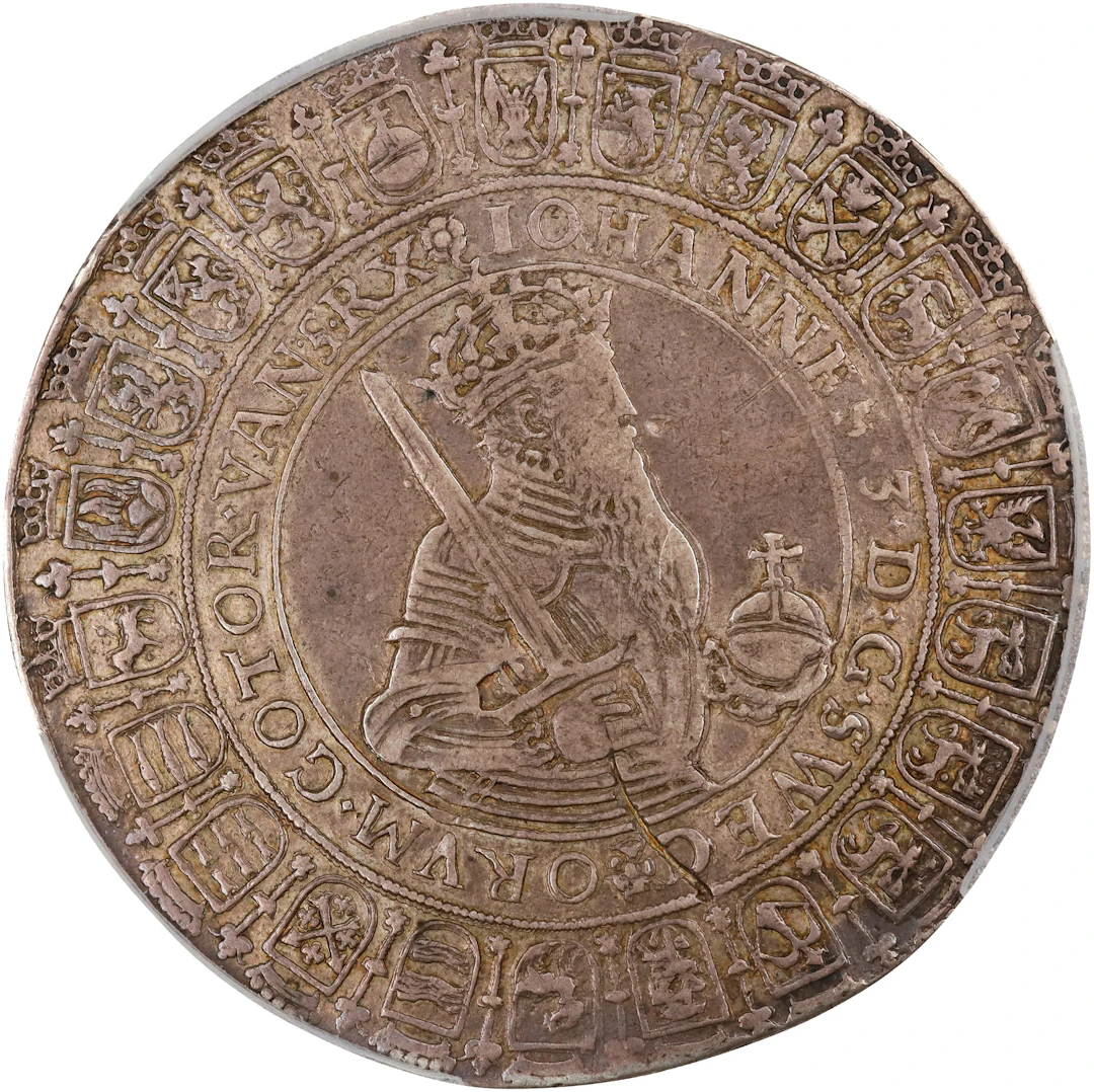 SWEDEN. 2 Daler, ND (1587). Stockholm (or Vadstana) Mint. Johan III.