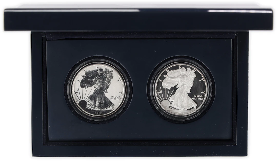 (2 oz, 62.208 g ASW). 2012 American Silver Eagle San Francisco Two-Coin