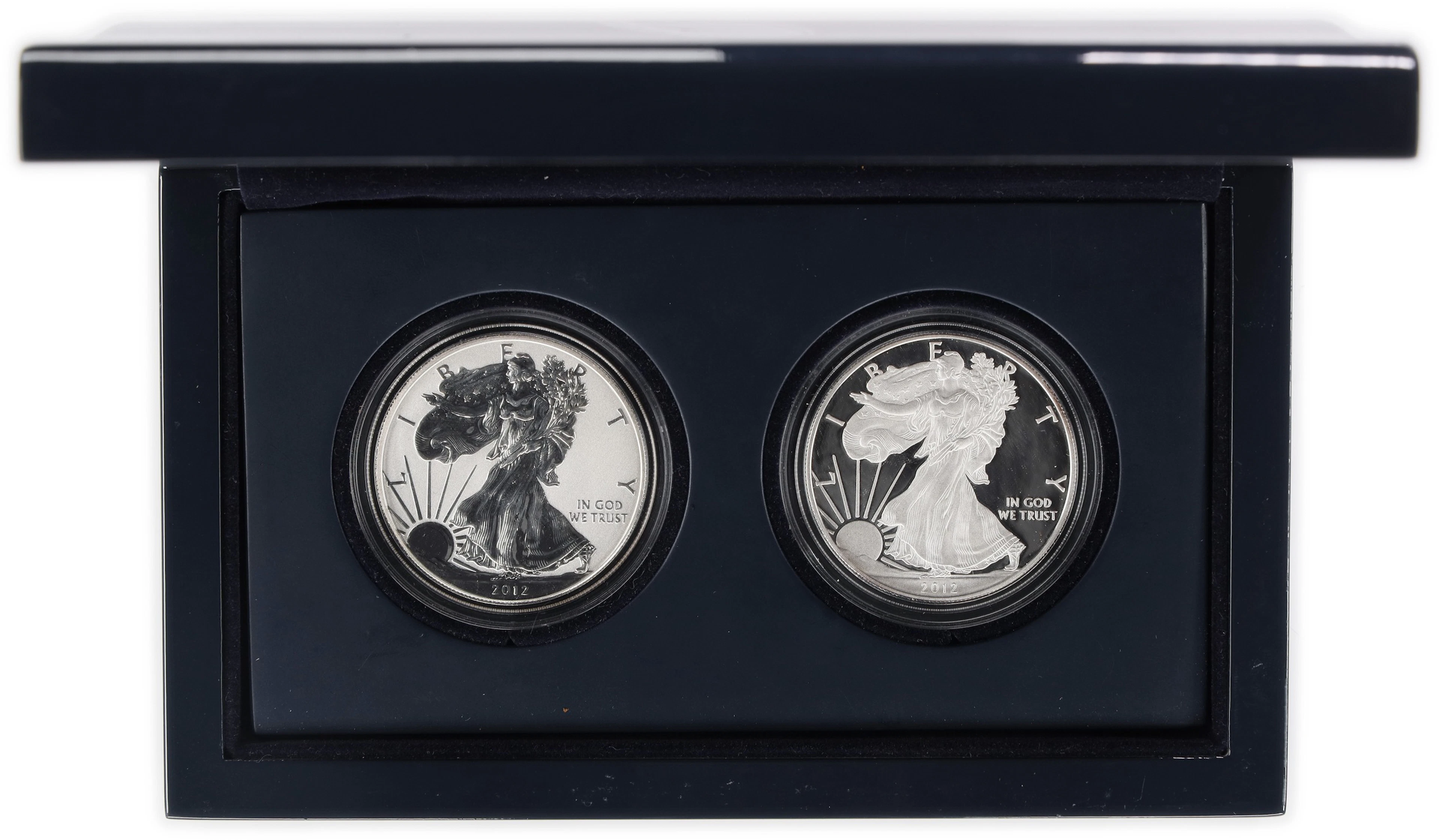 (2 oz, 62.208 g ASW). 2012 American Silver Eagle San Francisco Two-Coin