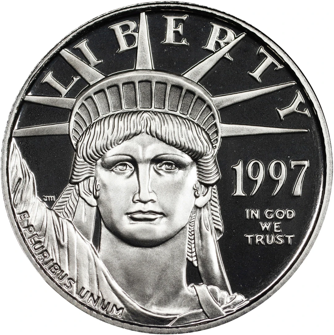 (0.25 oz, 7.776 g APtW). 1997-W American Platinum Eagle $25.