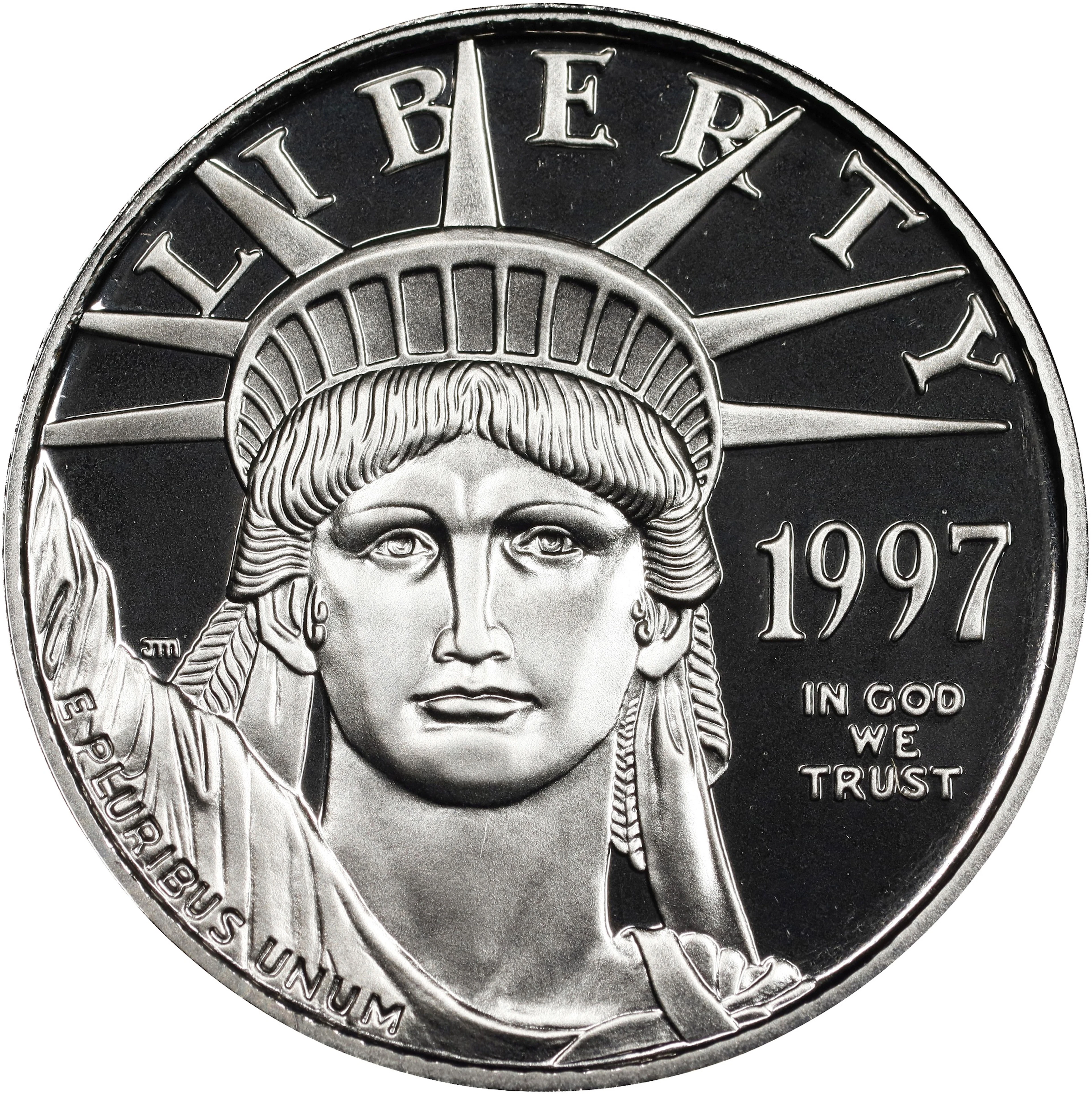 (0.25 oz, 7.776 g APtW). 1997-W American Platinum Eagle $25.