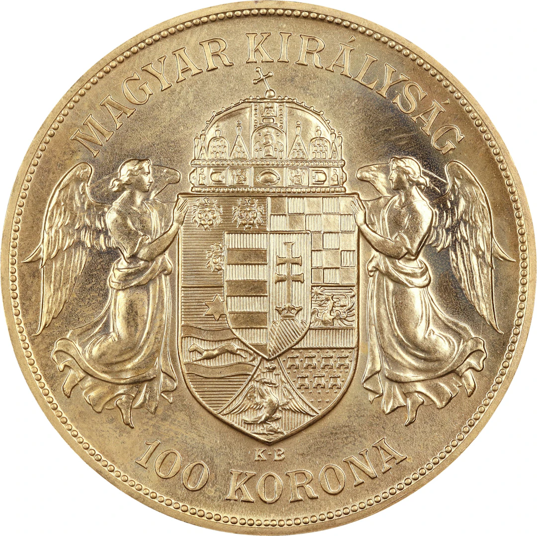(0.98 oz, 30.482 g AGW). Hungary. 1908 Gold 100 Korona.