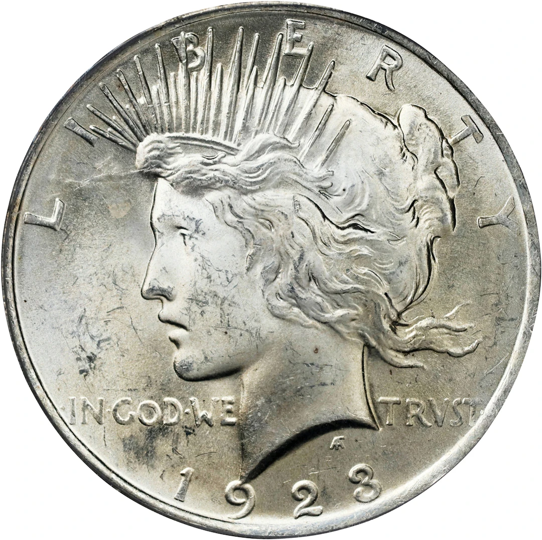 1923 Peace Silver Dollar. MS-63 (PCGS). OGH Generation 2.1.
