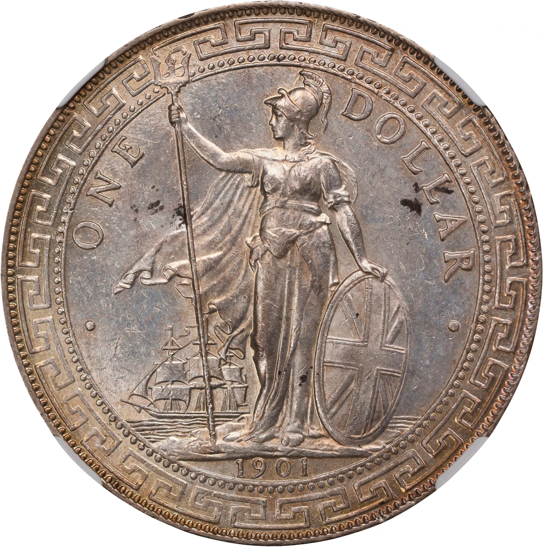GREAT BRITAIN. Trade Dollar, 1901-B. Bombay Mint. Victoria. NGC MS-62.