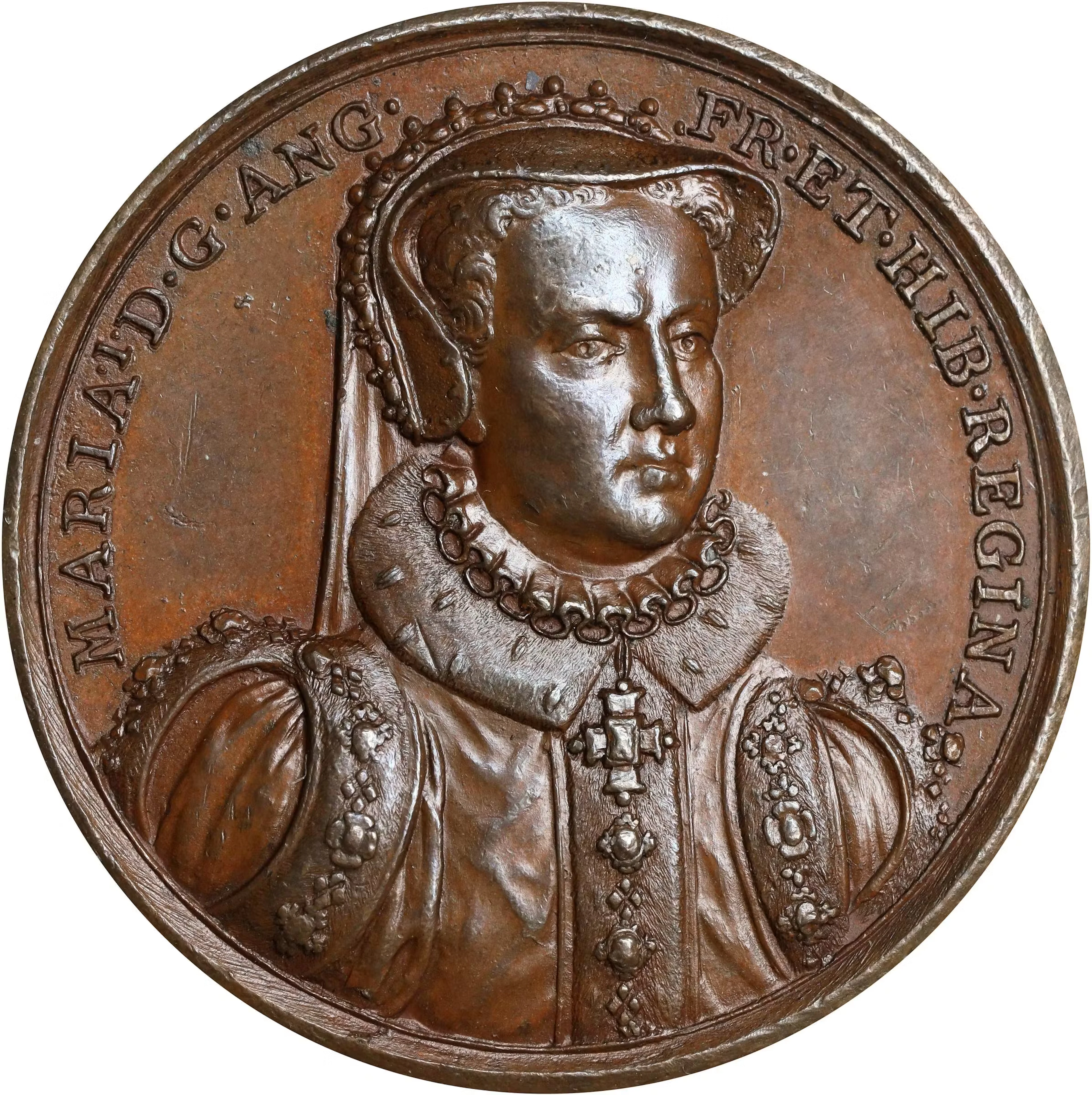 GREAT BRITAIN. Mary Tudor Memorial Bronze Medal, "1558" (1731). VERY FINE.