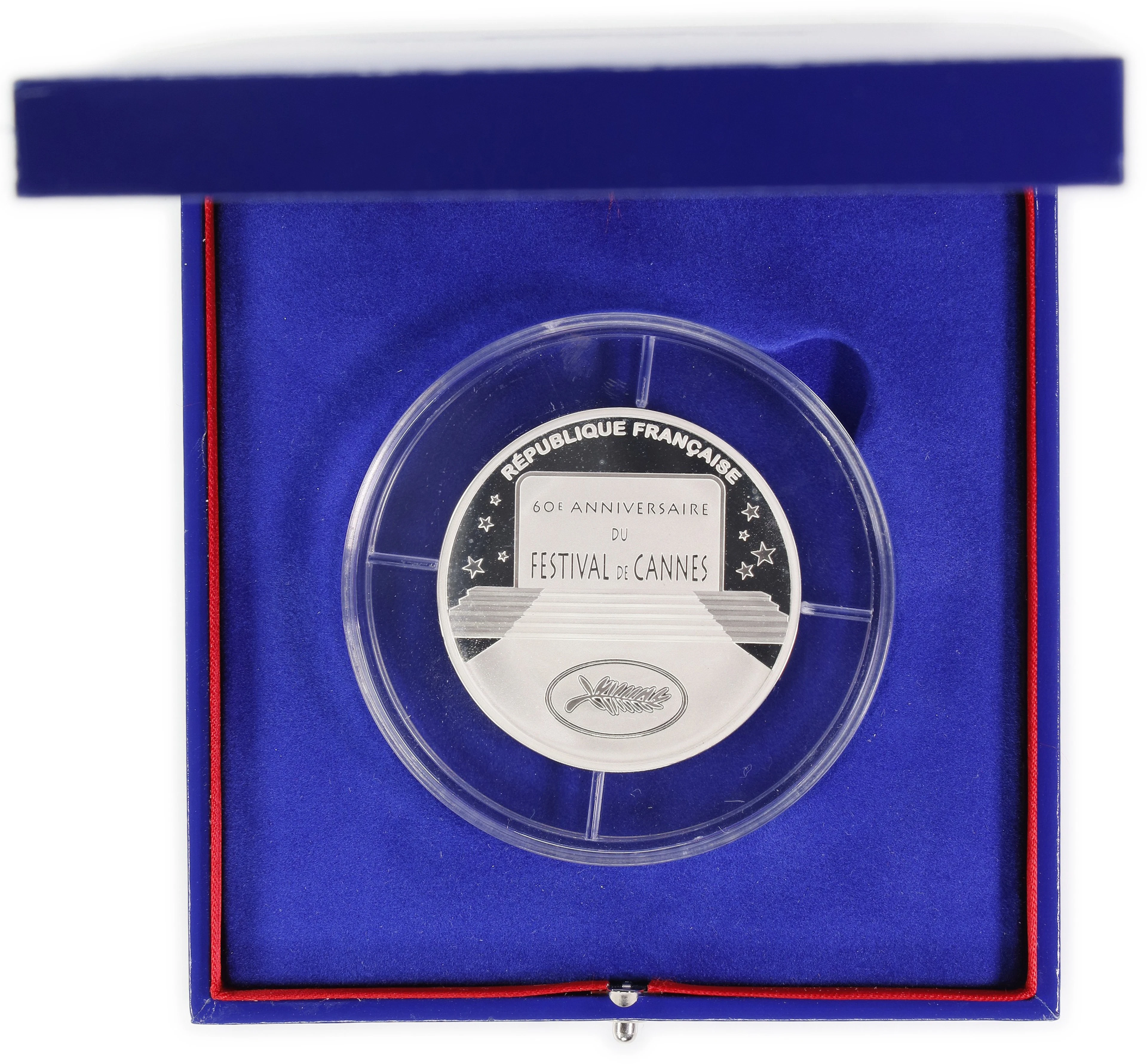 (4.749 oz, 147.727 g ASW). France. 2007 Festival de Cannes Silver 20 Euros.