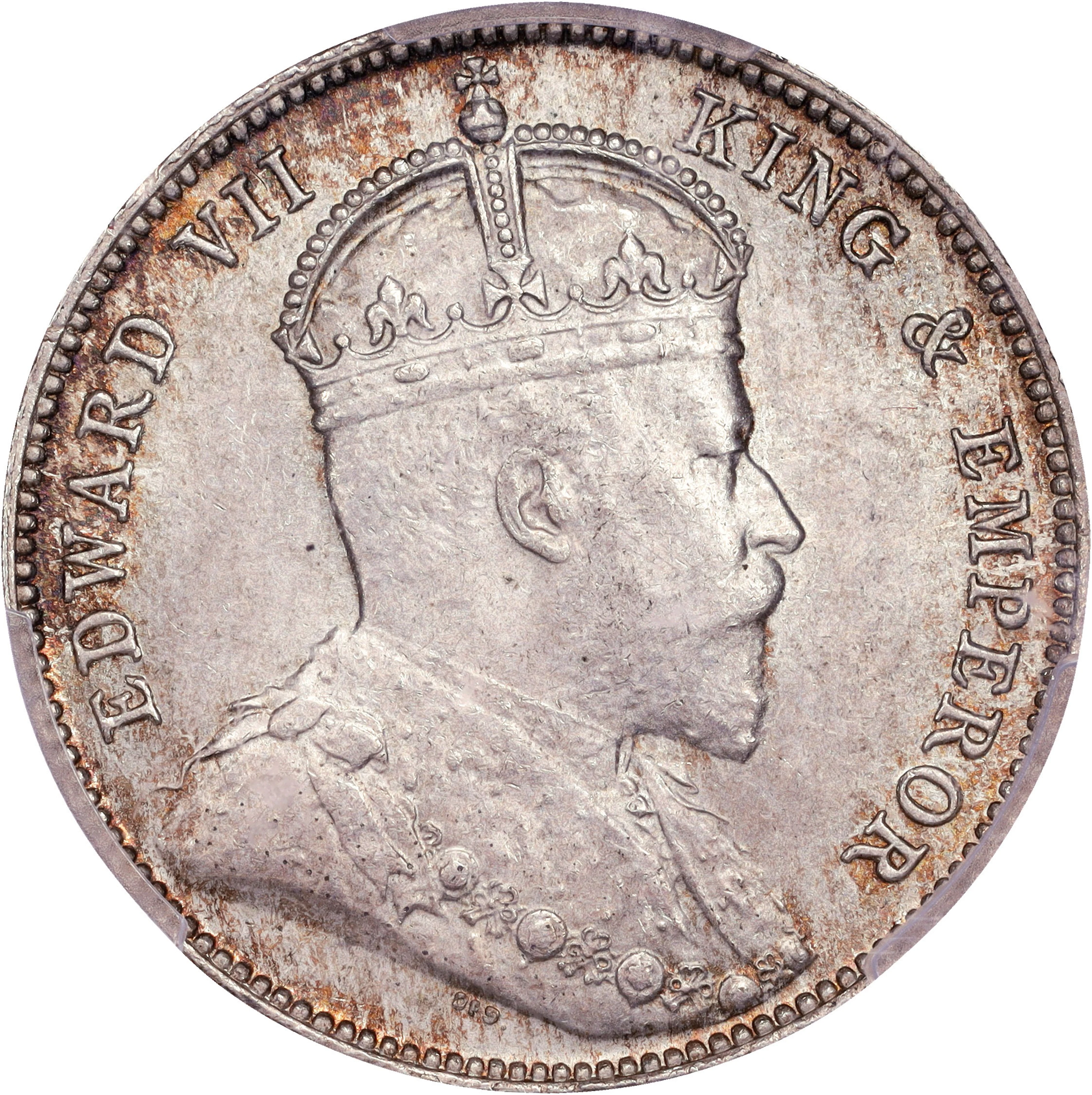 (t) HONG KONG (SAR). 20 Cents, 1905. London Mint. Edward VII. PCGS MS-64.