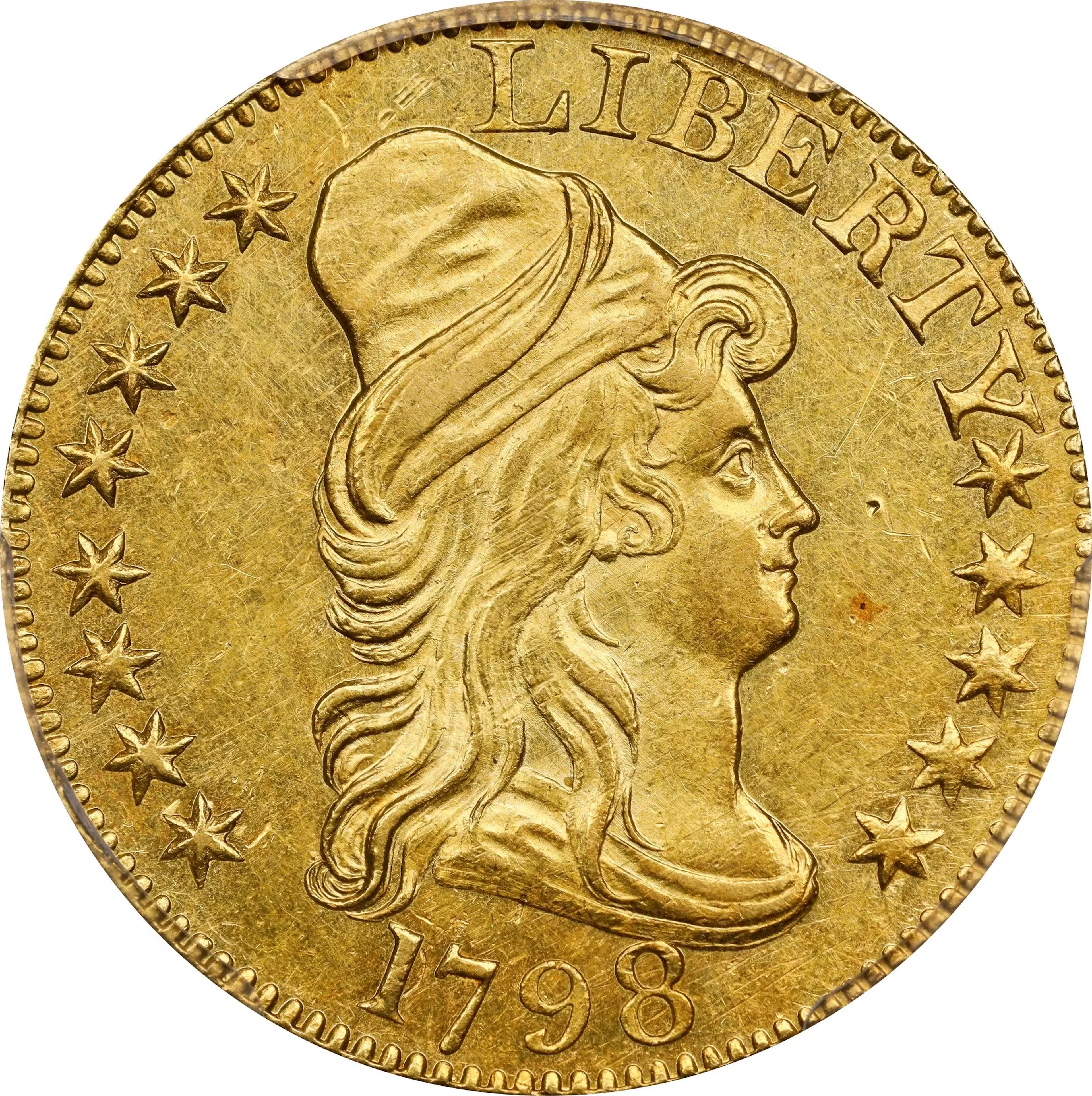 1798 Capped Bust Right Half Eagle. Heraldic Eagle. BD-3. Rarity-5.