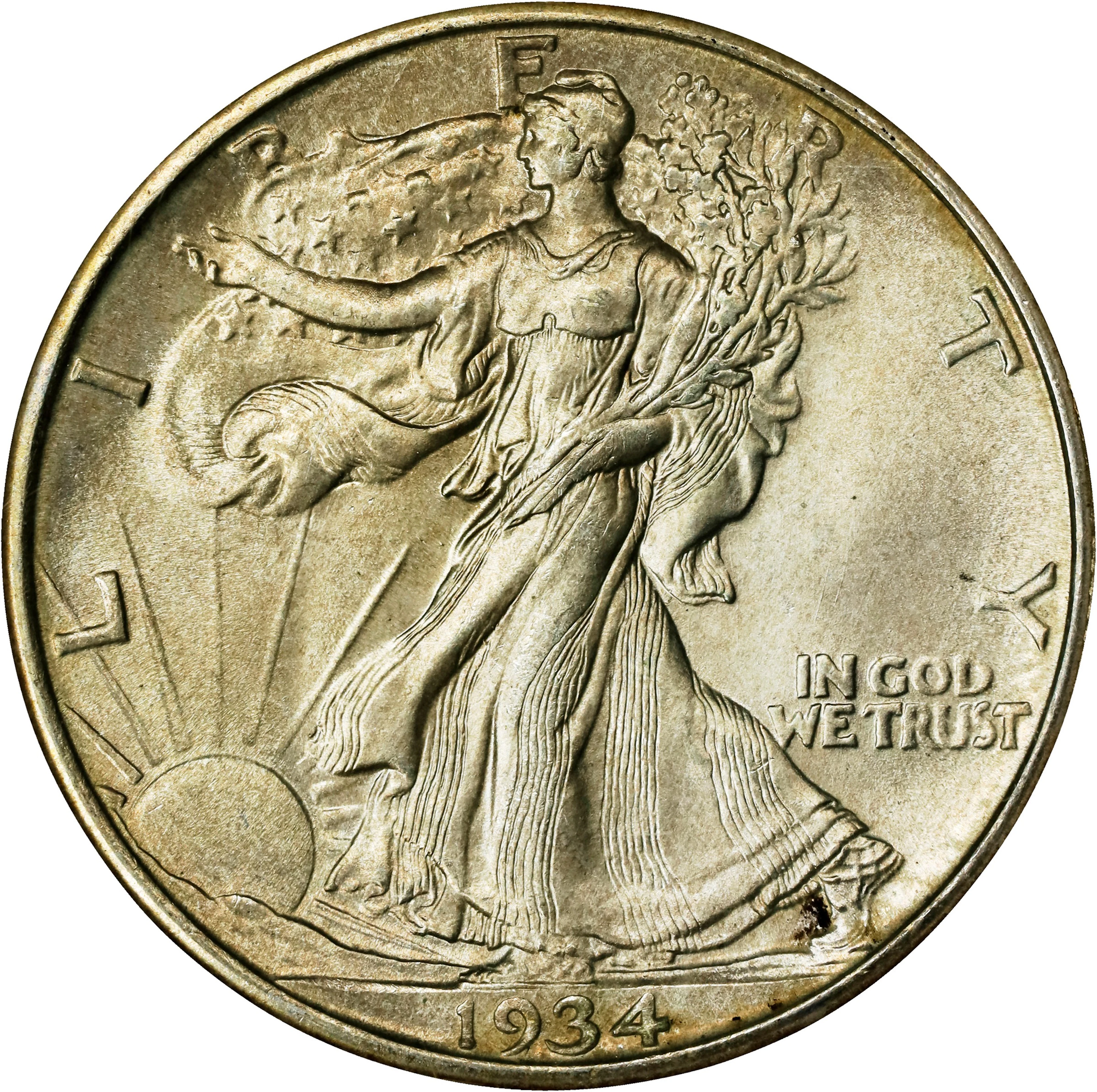 1934 Walking Liberty Half Dollar. MS-66 (NGC). OH Generation 5.0.