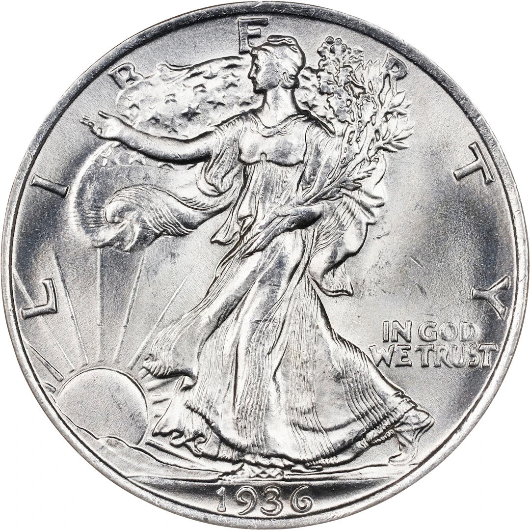 1936 Walking Liberty Half Dollar. MS-66 (NGC).