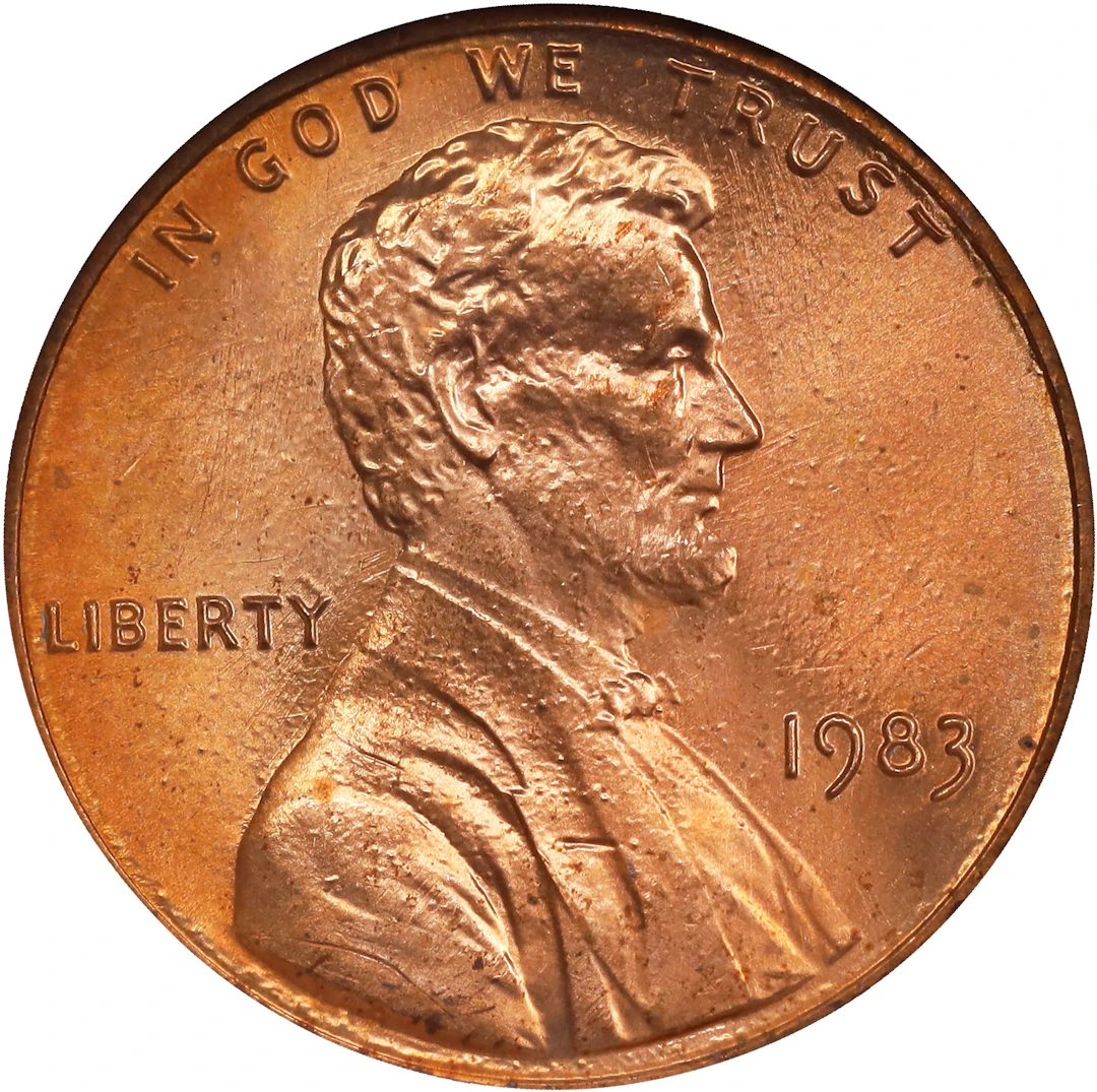 1983 Lincoln Cent. FS-801. Doubled Die Reverse. MS-65 RD (NGC).