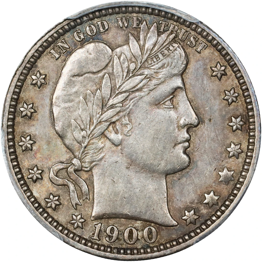 1900-O Barber Quarter. AU-53 (PCGS).