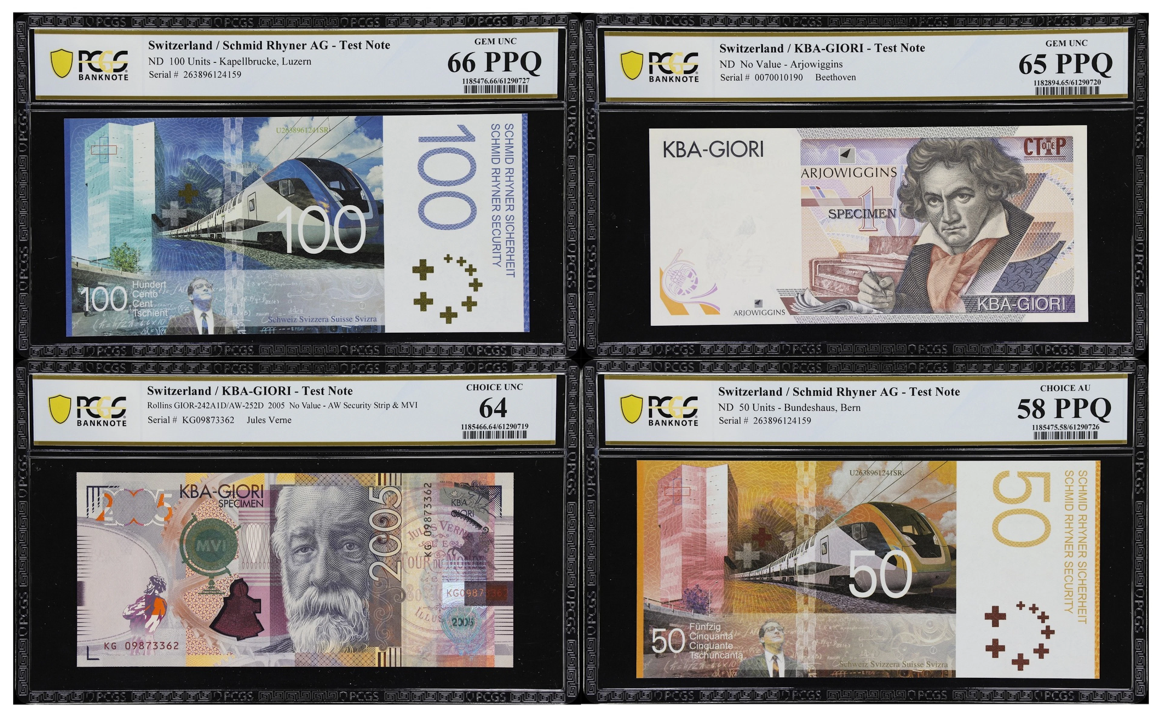 SWITZERLAND. Lot of (4). Mixed Banks. Mixed Denominations, ND. P-Unlisted.