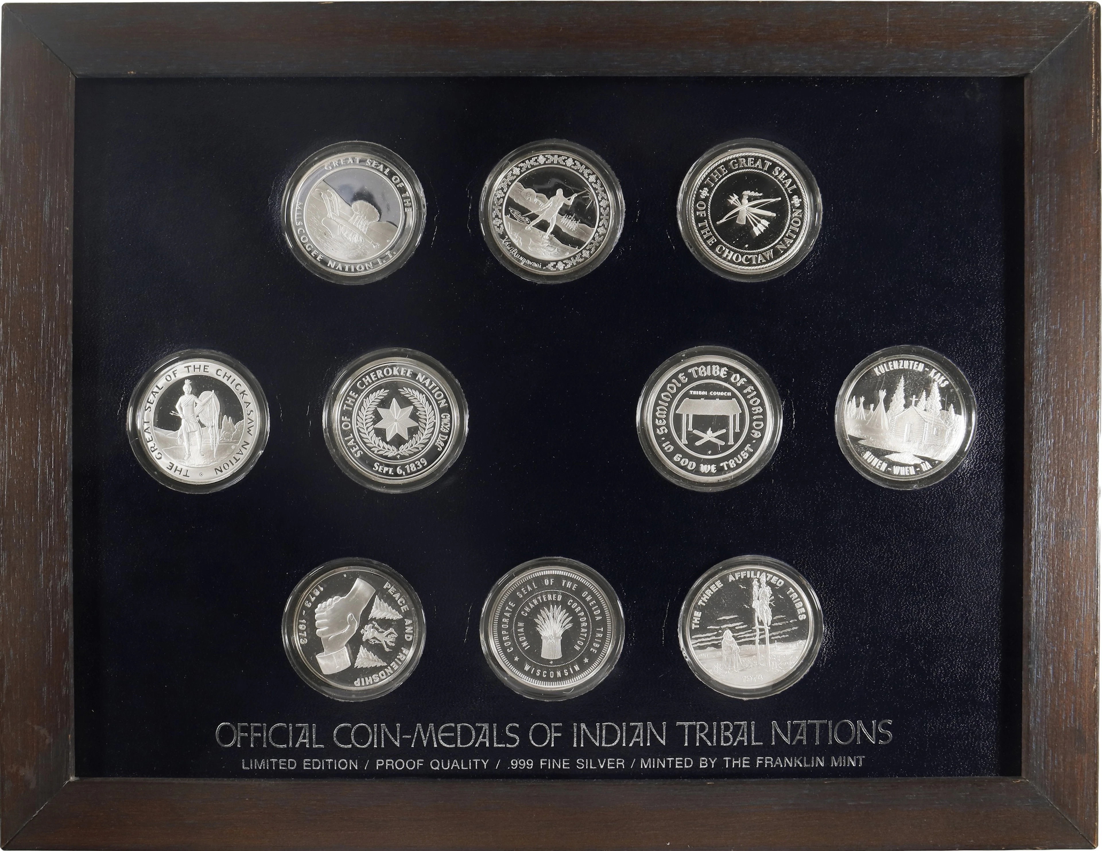 (8.3 oz, 258.163 g ASW). 1974 Franklin Mint Official Coin-Medals of