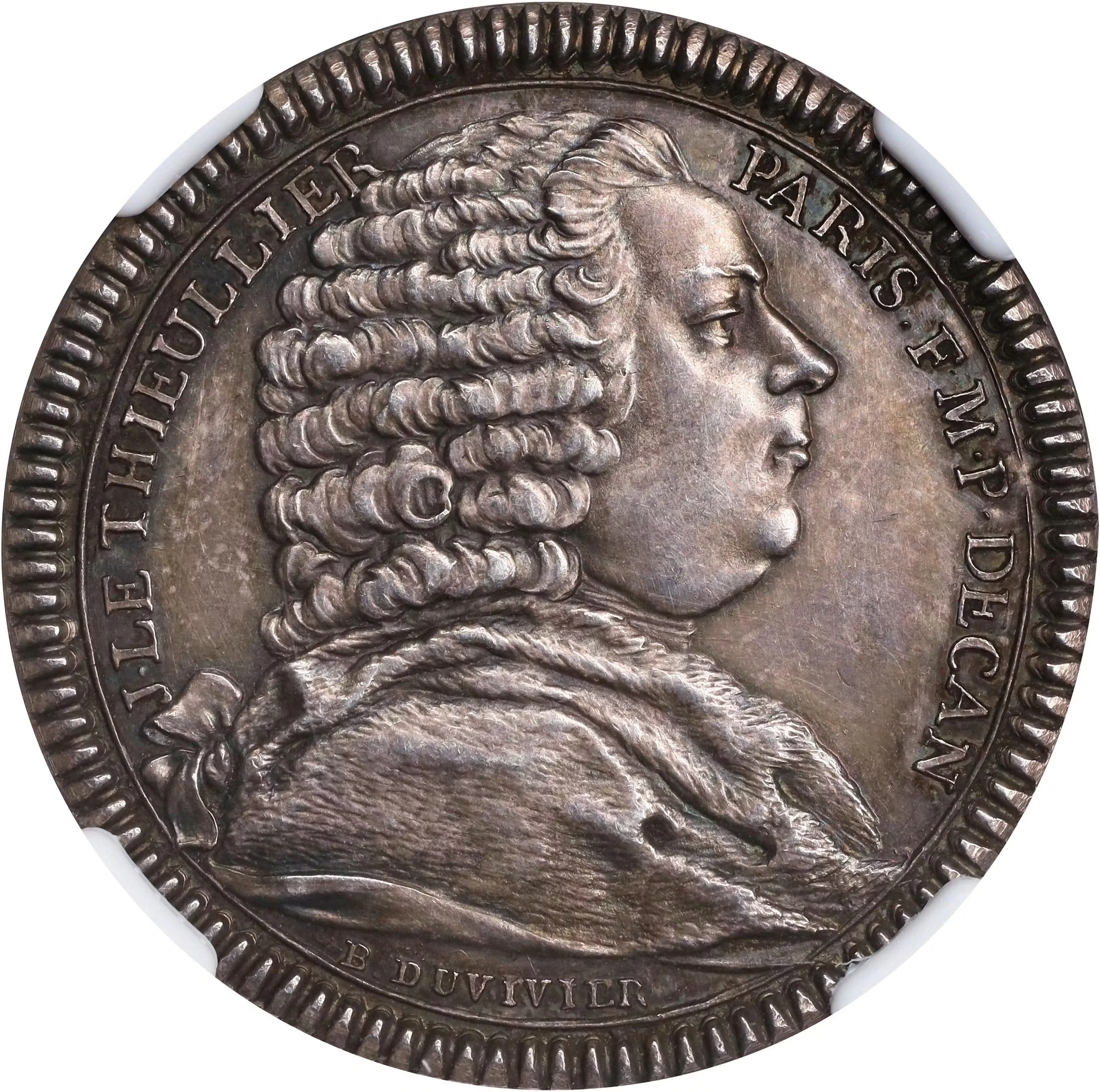 FRANCE. Louis-Jean de Thieullier Silver Jeton, ND (ca. 1770). NGC