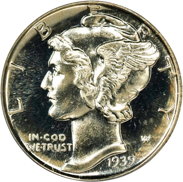 1939 Mercury Dime. Proof-65 (PCGS). OGH Generation 3.0.