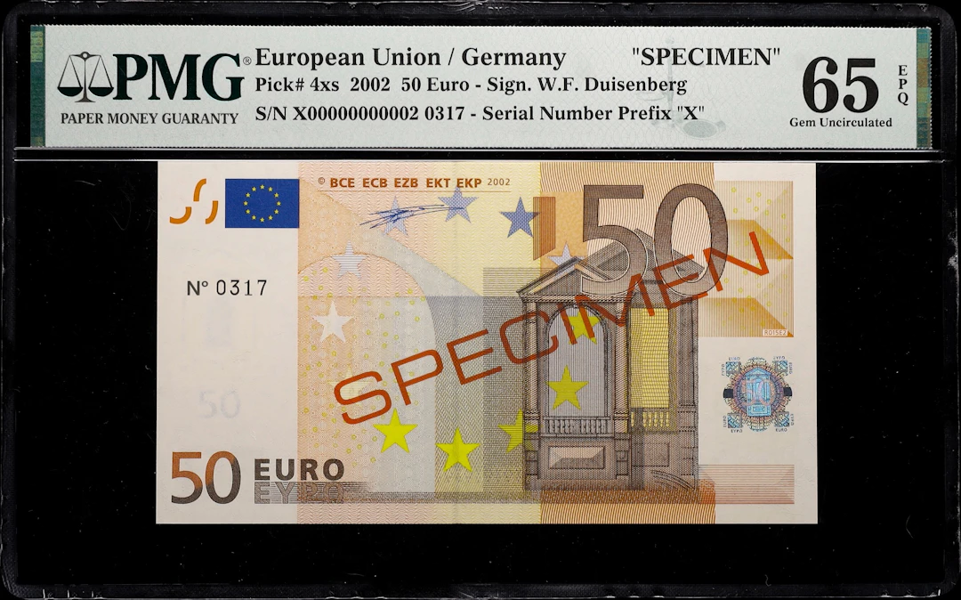 EUROPEAN UNION / GERMANY. European Union. 50 Euro, 2002. P-4xs. Specimen.