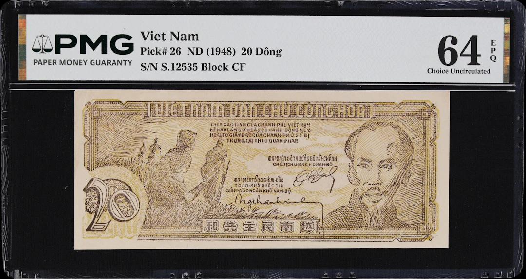 VIETNAM. Viet-Nam Dan-Chu Cong-Hoa. 20 Dong, ND (1948). P-26. PMG