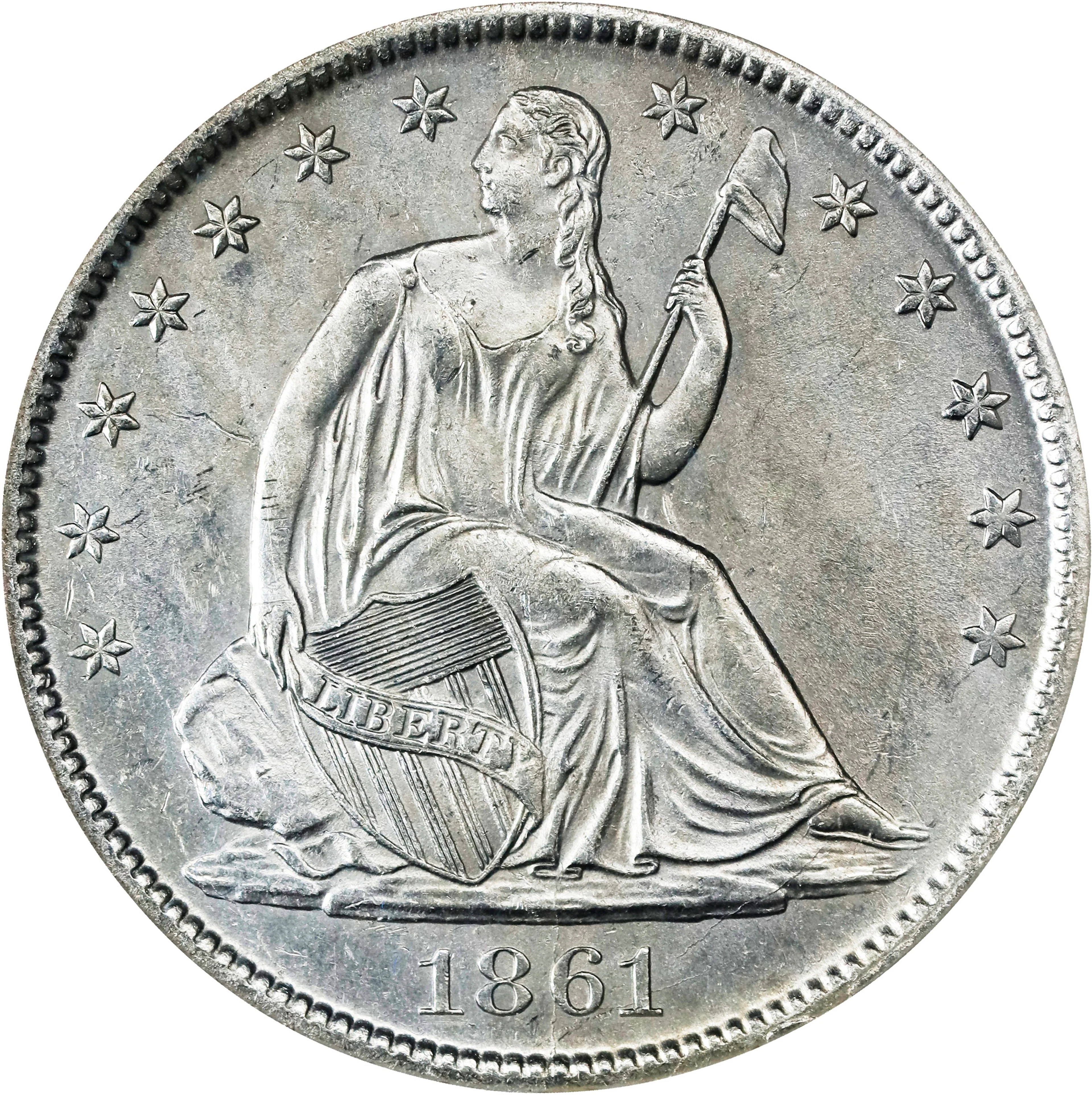 1861-O Liberty Seated Half Dollar. Confederate States Issue. W-14.