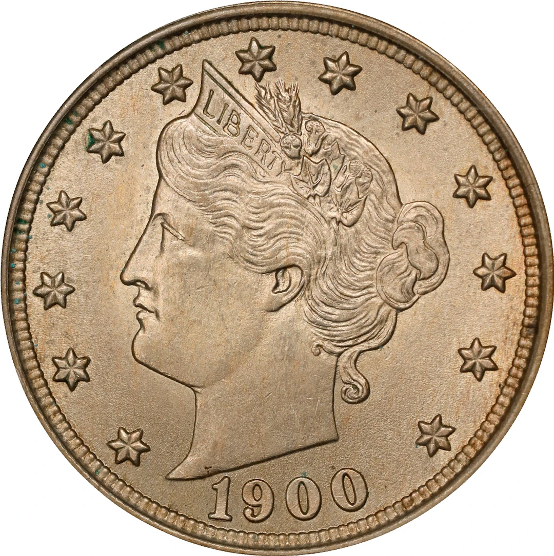1900 Liberty Head Nickel. MS-64 (ANACS). OH.