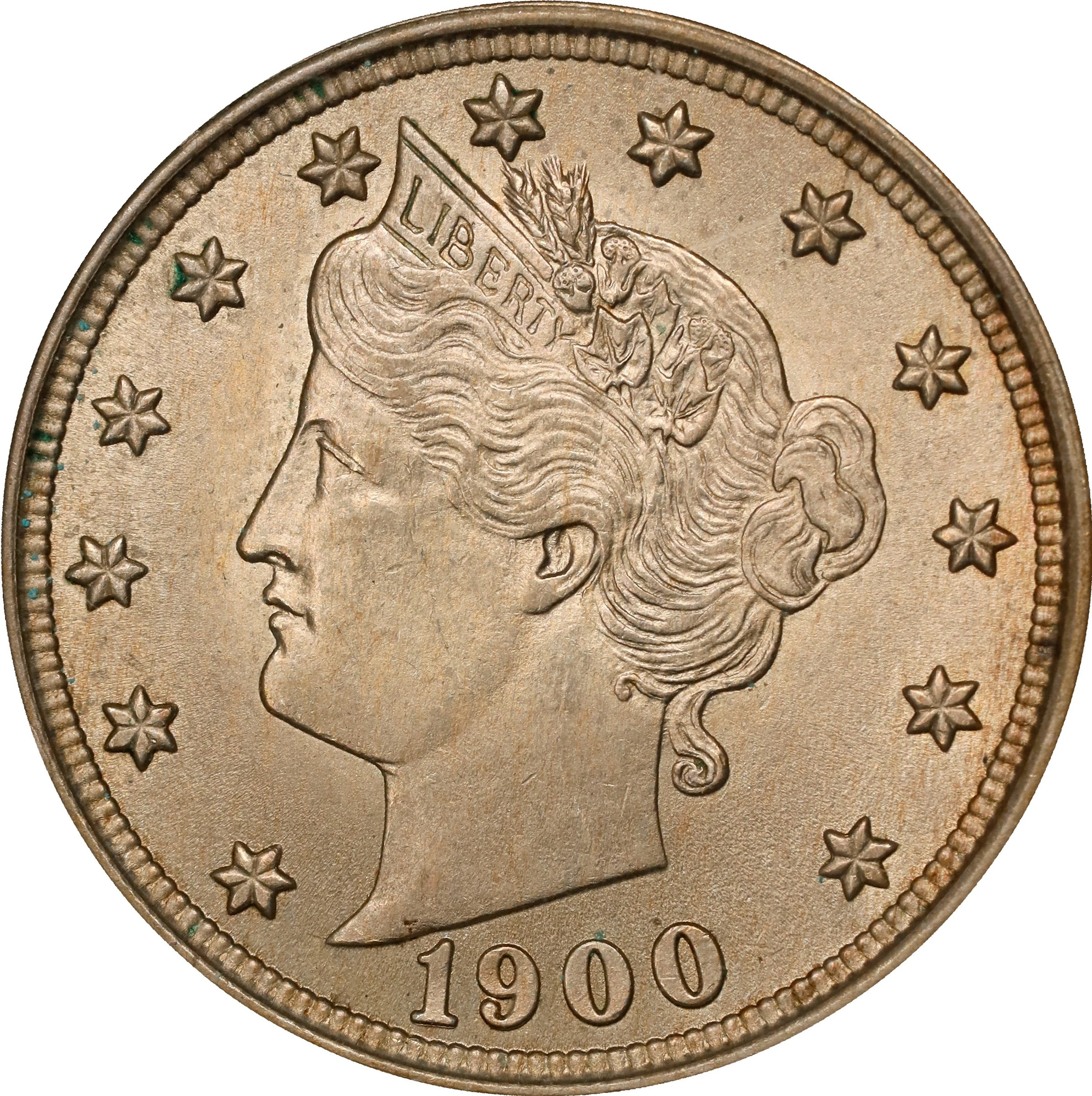 1900 Liberty Head Nickel. MS-64 (ANACS). OH.