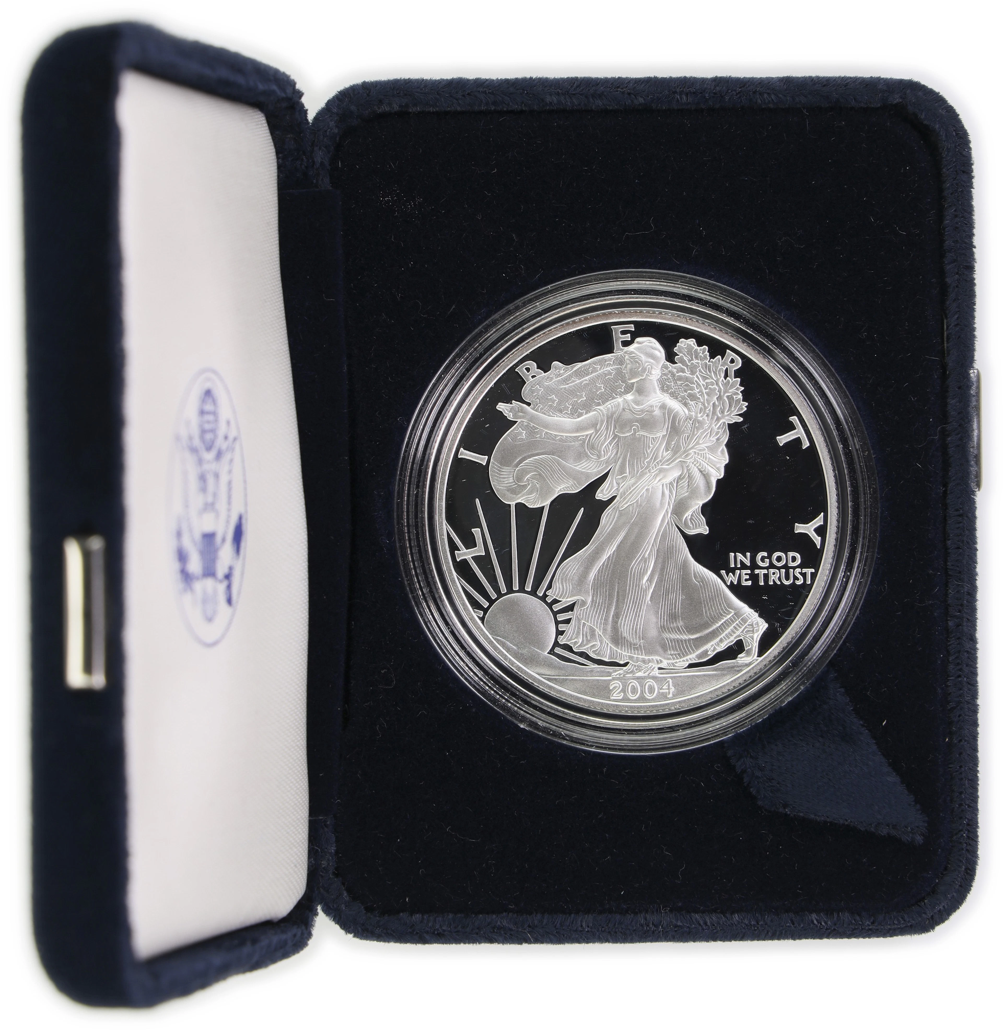 (1 oz, 31.104 g ASW). 2004-W American Silver Eagle. Proof.
