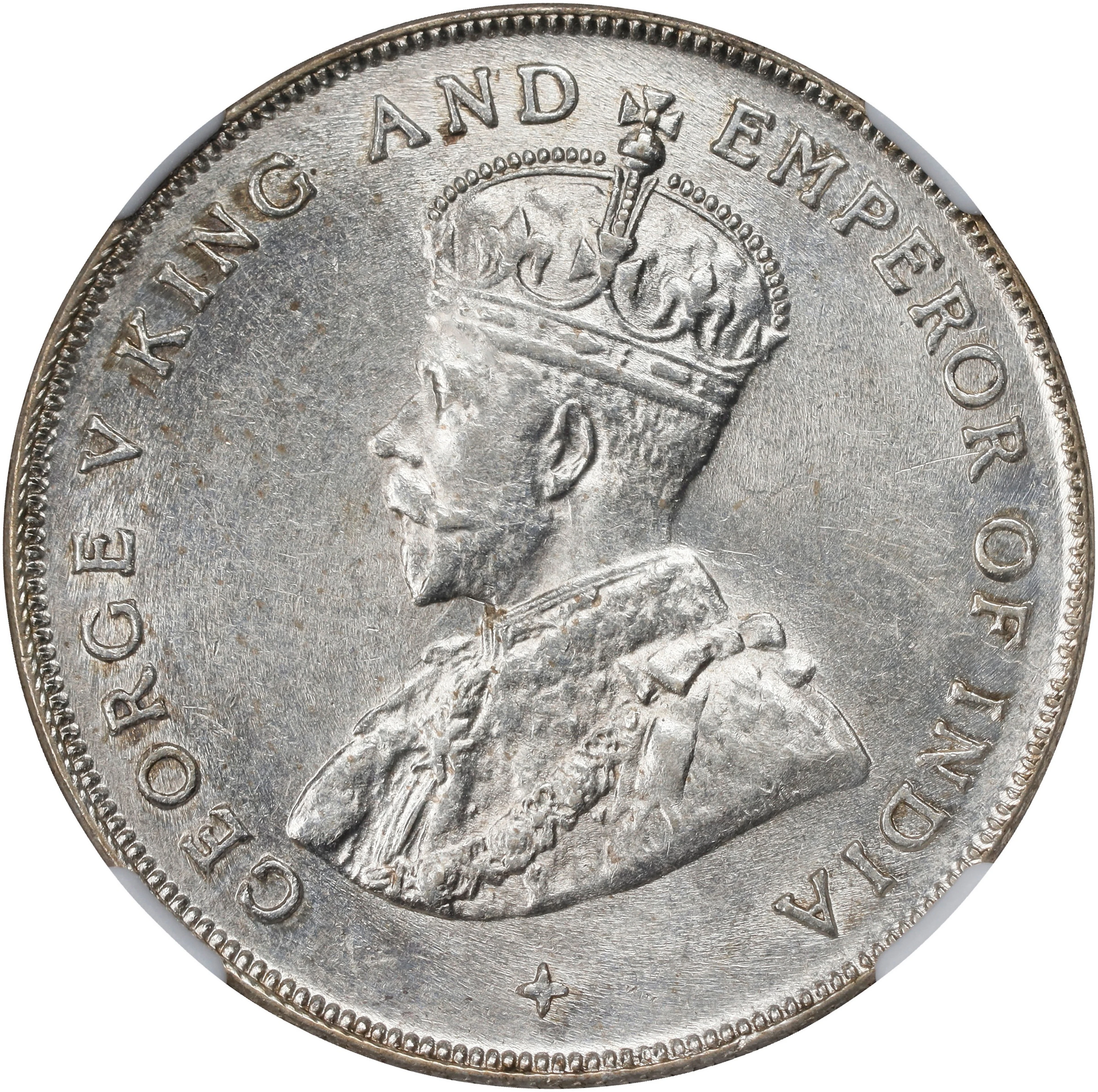 STRAITS SETTLEMENTS. Dollar, 1920. Bombay Mint. George V. NGC MS-63.