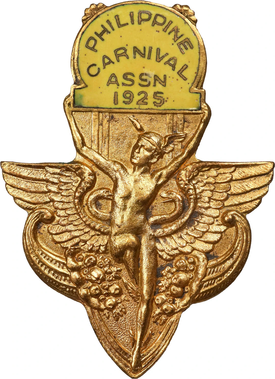 PHILIPPINES. Carnival Gilt Bronze Medal, 1925. NGC MS-65.
