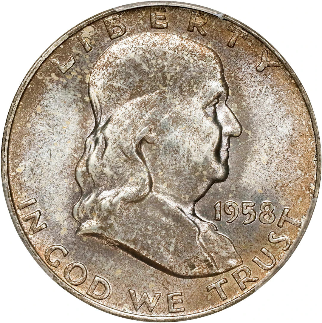1958-D Franklin Half Dollar. MS-66 FBL (PCGS).