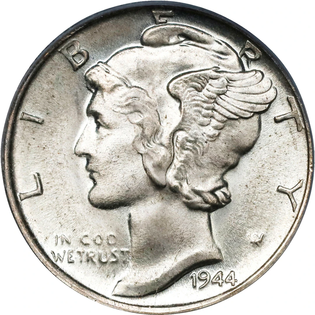 1944-S Mercury Dime. MS-64 FB (PCGS). Gold CAC. OGH Generation 2.0 Doily.