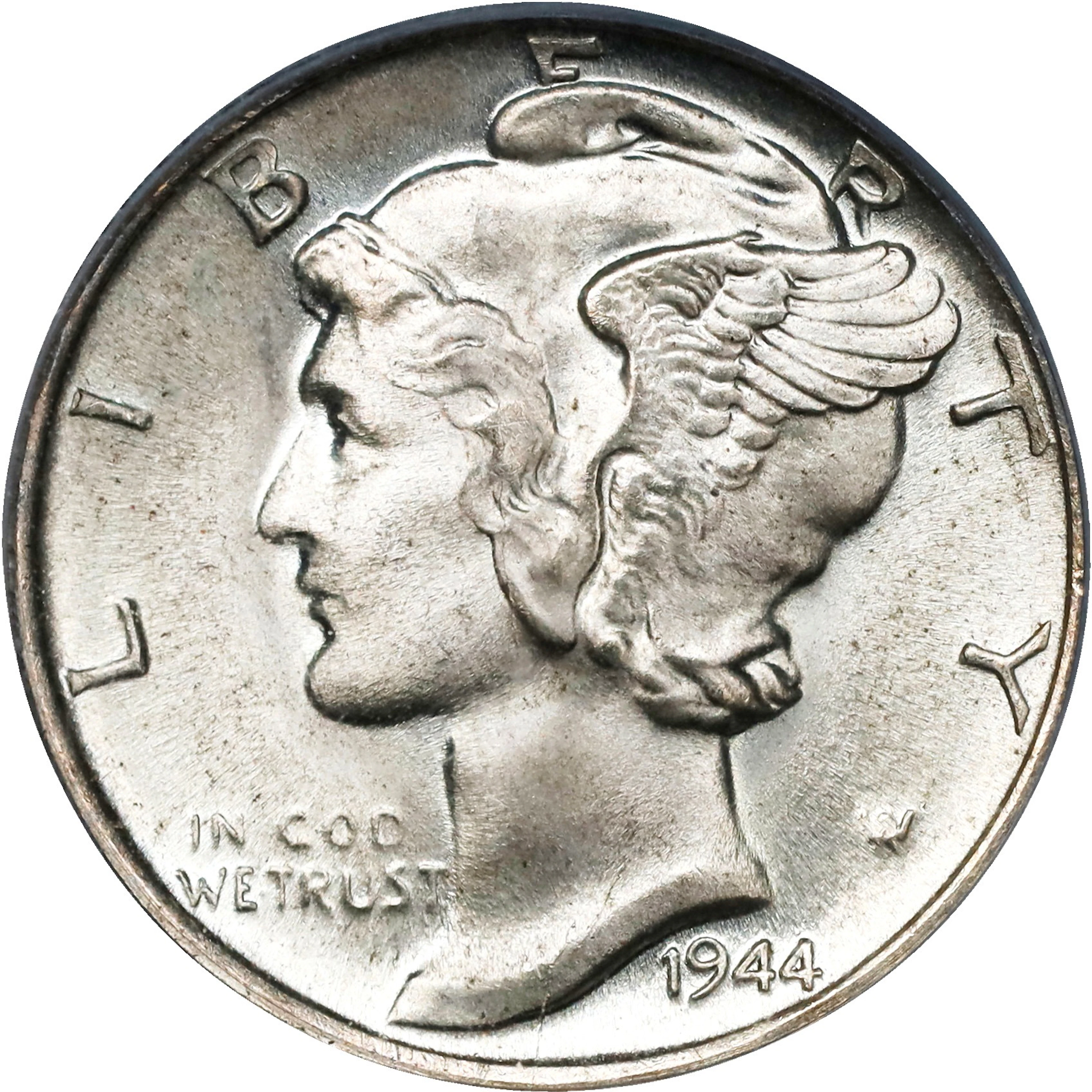 1944-S Mercury Dime. MS-64 FB (PCGS). Gold CAC. OGH Generation 2.0 Doily.