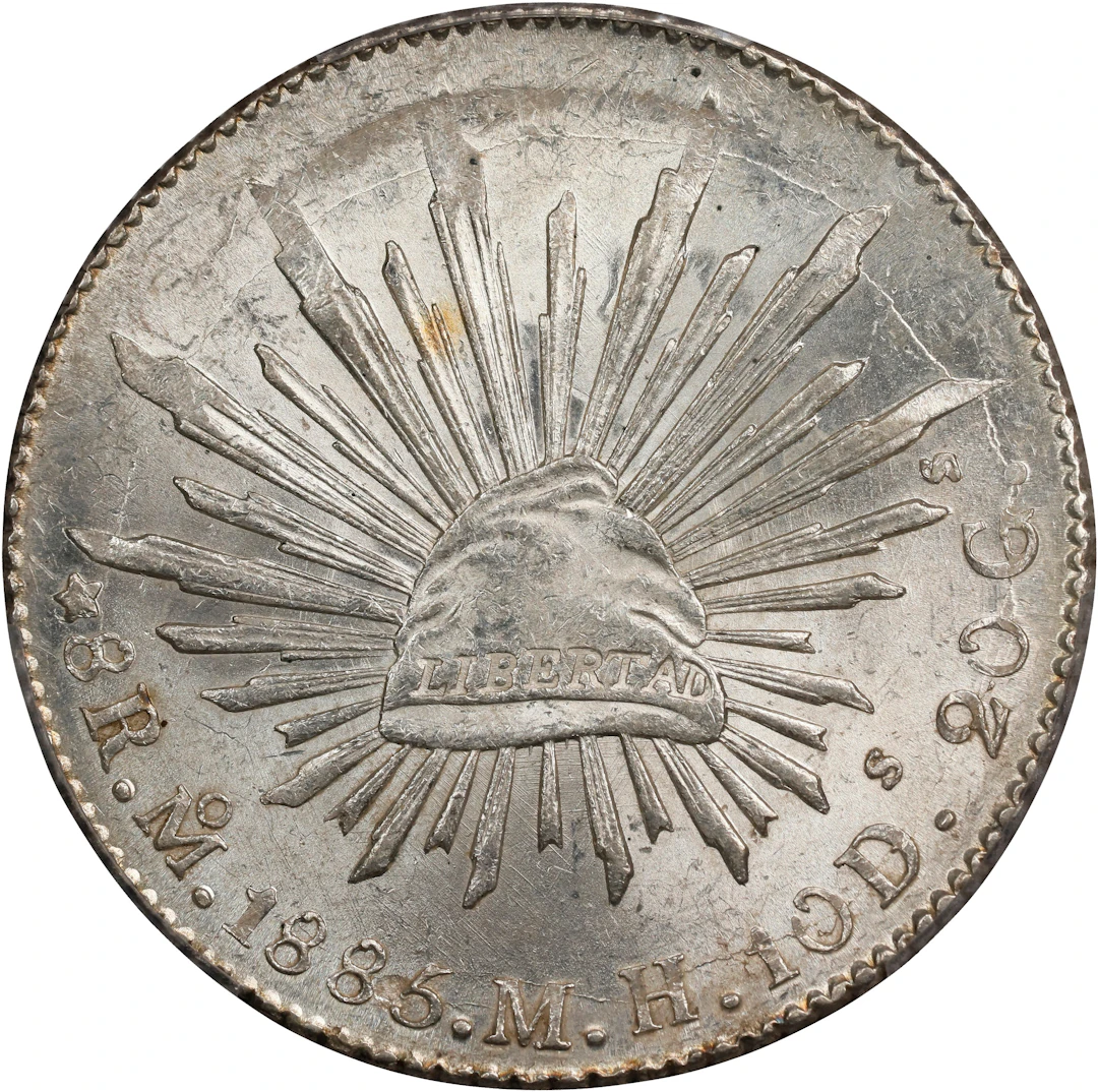 MEXICO. 8 Reales, 1885-Mo MH. Mexico City Mint. PCGS Genuine--Test