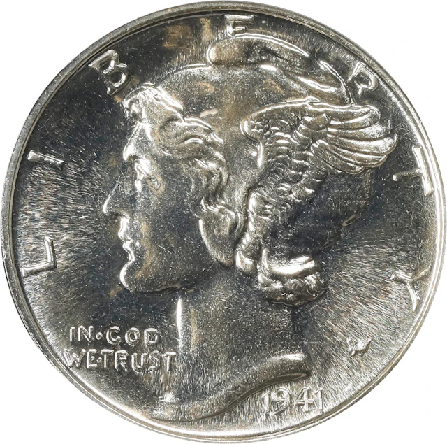 1941 Mercury Dime. Proof-66 (PCGS). Gold CAC. OGH Generation 3.0.