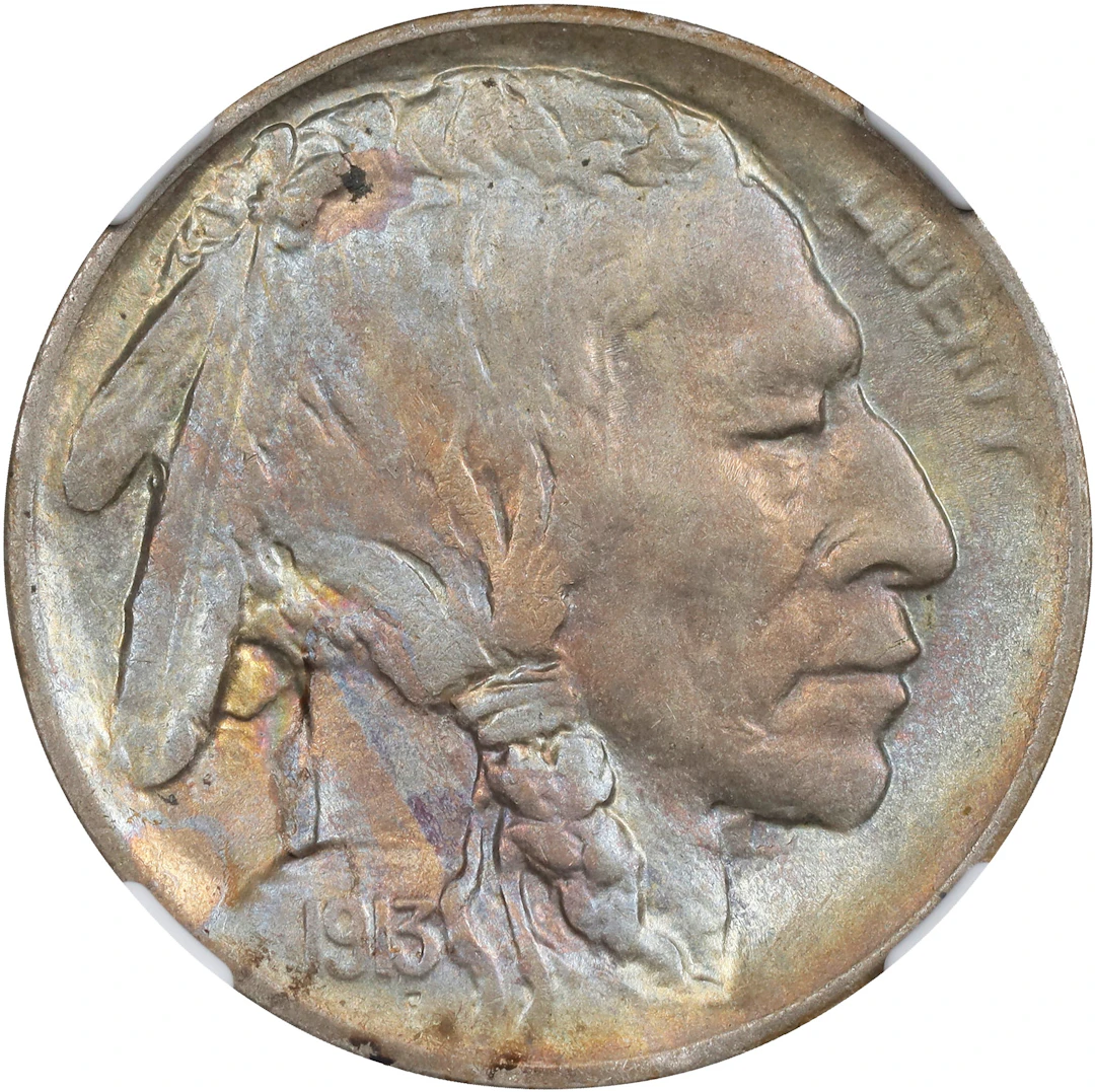 1913-S Buffalo Nickel. Type I. MS-64 (NGC).