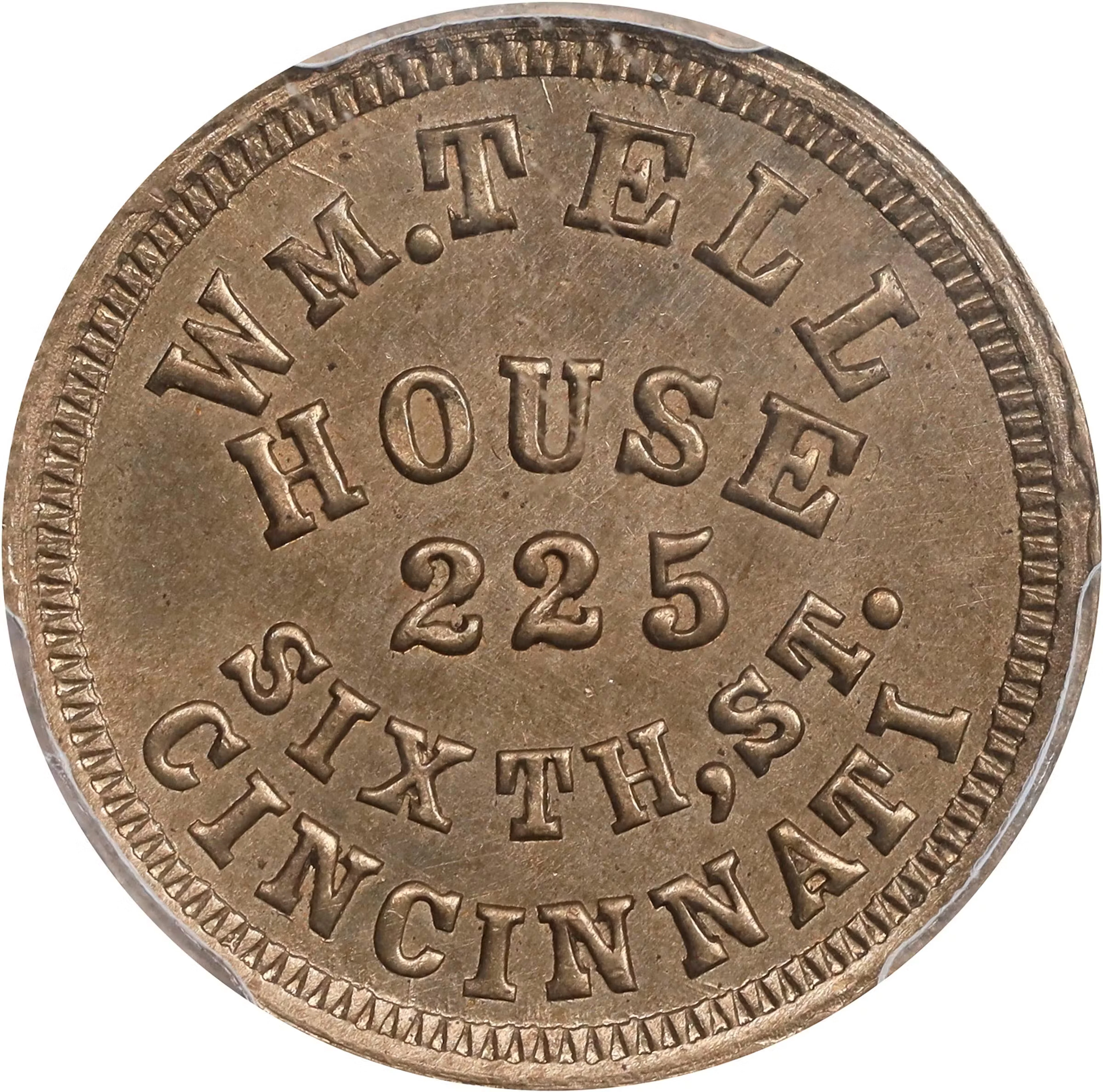 OHIO. Cincinnati. 1863 William Tell House. Fuld-165GA-5d. Rarity-10.