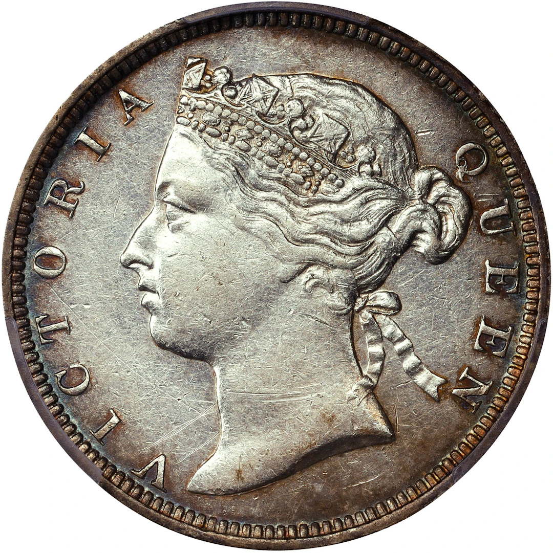 (t) HONG KONG (SAR). 20 Cents, 1879. London Mint. Victoria. PCGS Genuine--Cleane