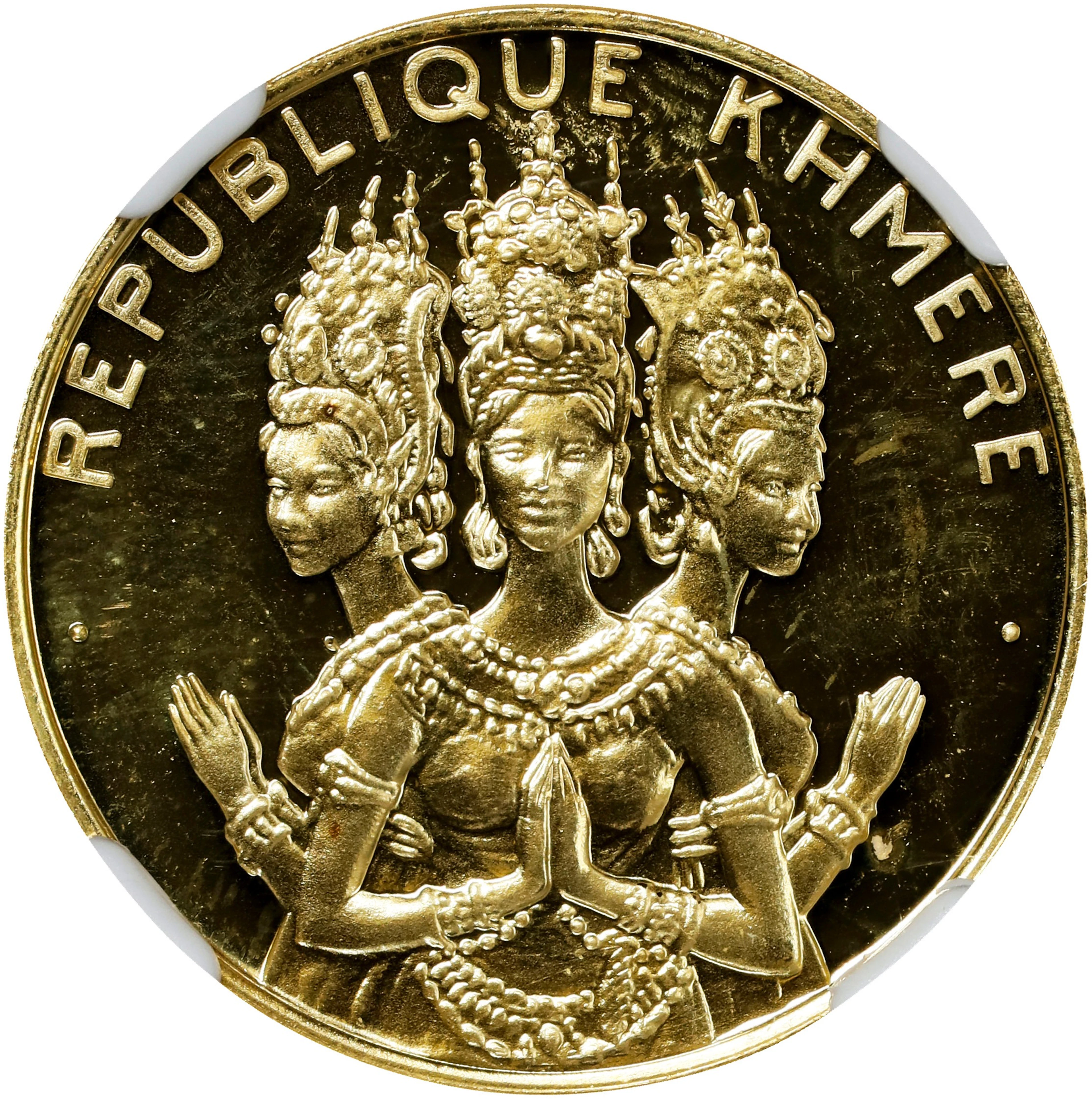 CAMBODIA. 50000 Riels, 1974. NGC MS-66.